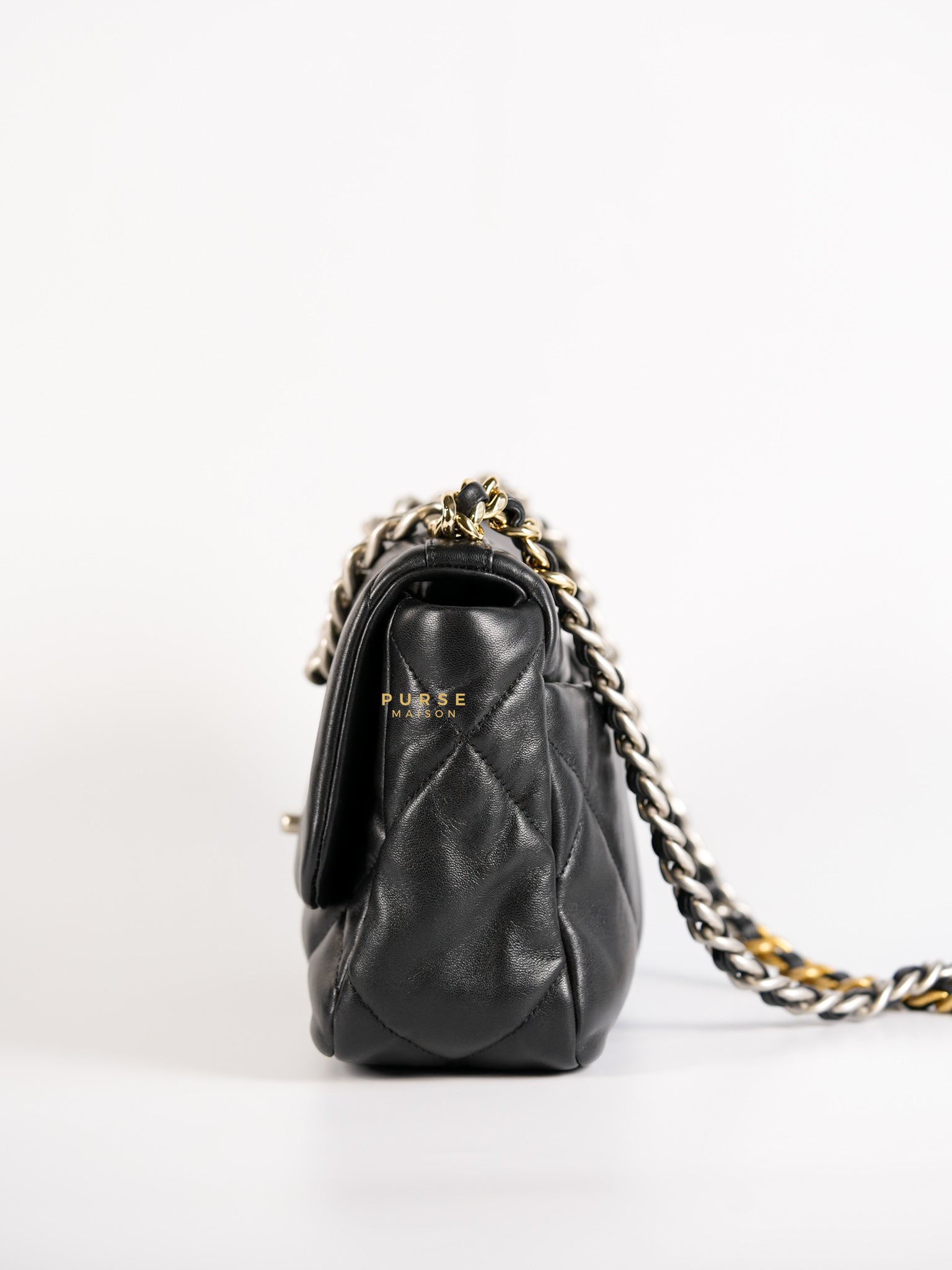 C19 Small in Black Lambskin Leather & Mixed Hardware(microchip) | Purse Maison Luxury Bags Shop