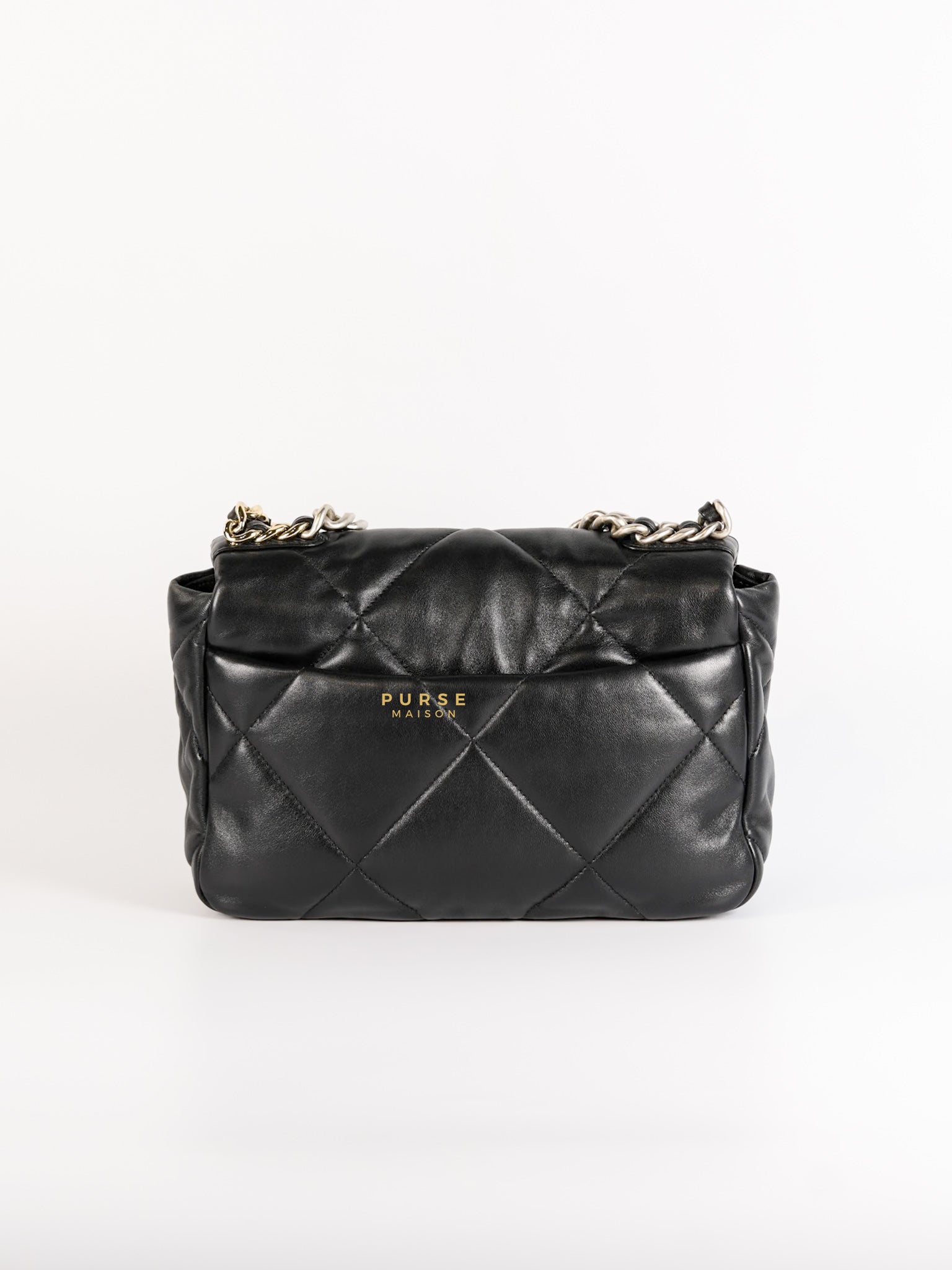 C19 Small in Black Lambskin Leather & Mixed Hardware(microchip) | Purse Maison Luxury Bags Shop
