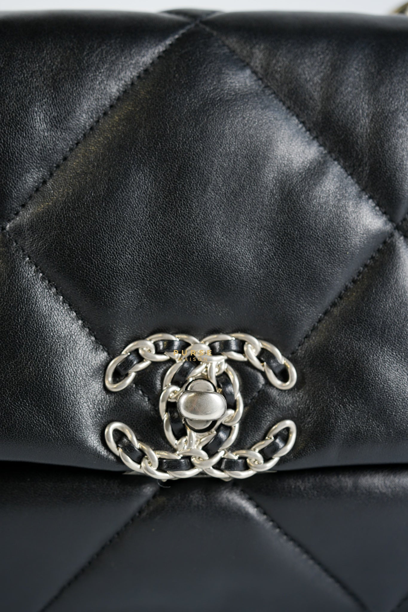 C19 Small in Black Lambskin Leather & Mixed Hardware(microchip) | Purse Maison Luxury Bags Shop