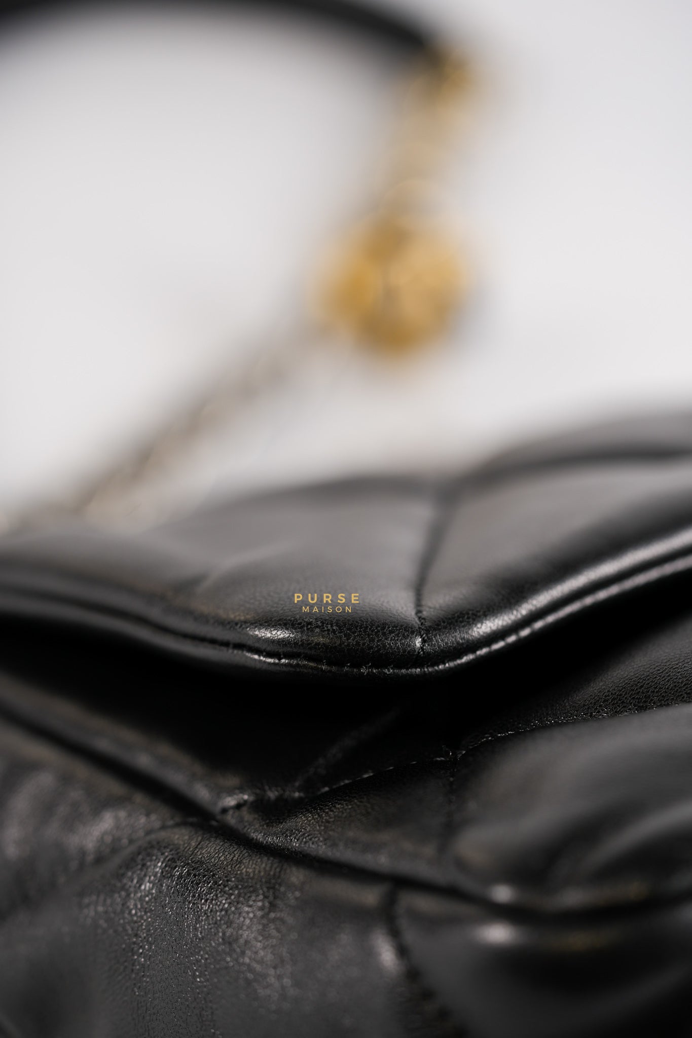 C19 Small in Black Lambskin Leather & Mixed Hardware(microchip) | Purse Maison Luxury Bags Shop