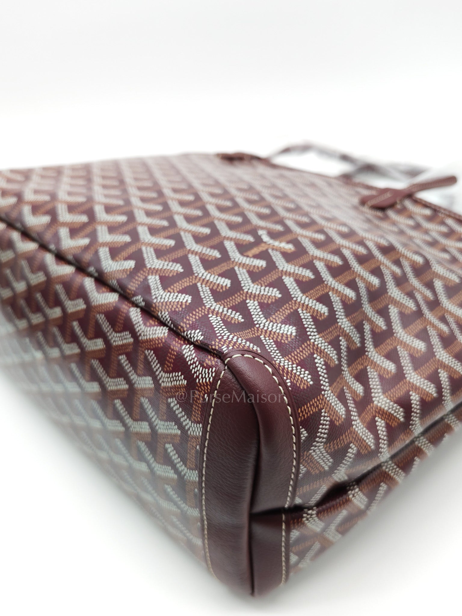 Artois PM in Burgundy (Bordeaux) Goyardine Canvas Tote Bag