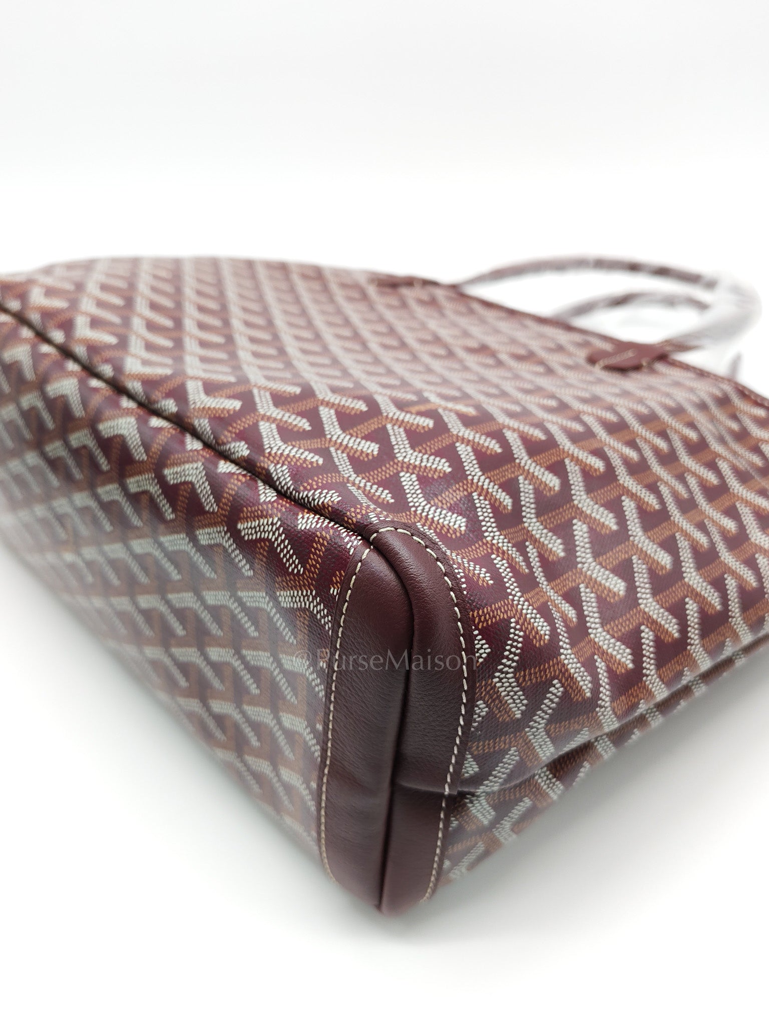 Artois PM in Burgundy (Bordeaux) Goyardine Canvas Tote Bag