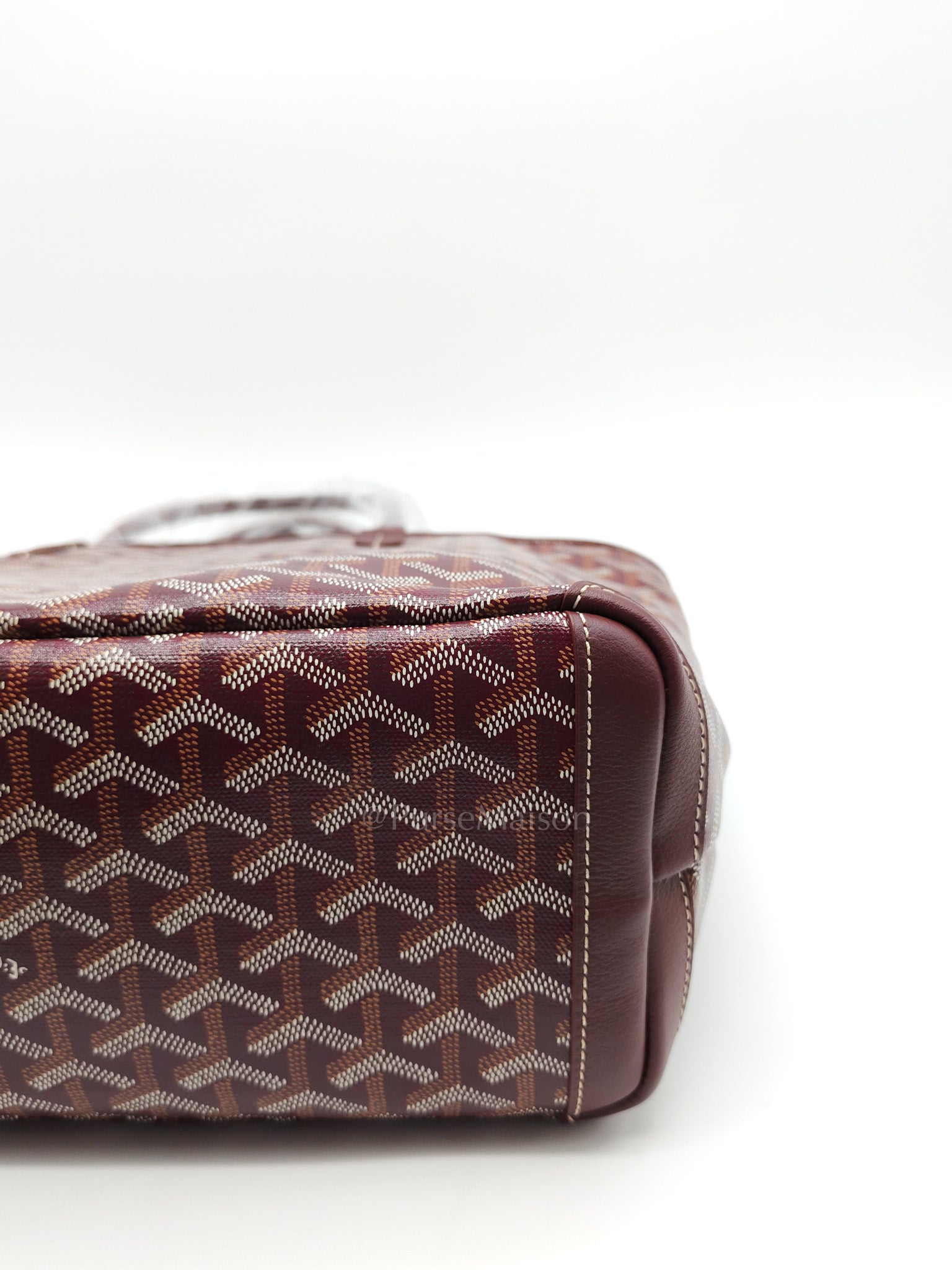 Artois PM in Burgundy (Bordeaux) Goyardine Canvas Tote Bag