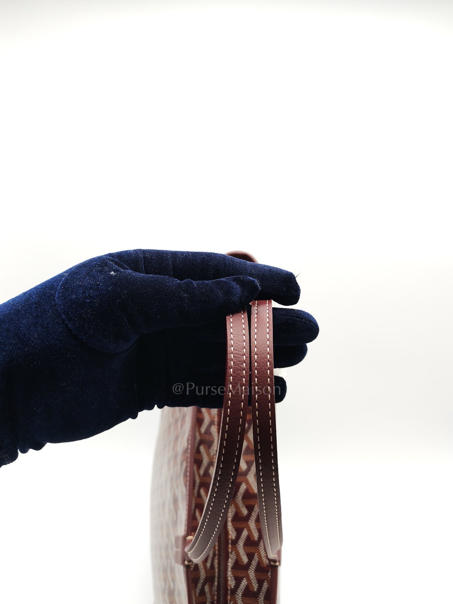 Artois PM in Burgundy (Bordeaux) Goyardine Canvas Tote Bag