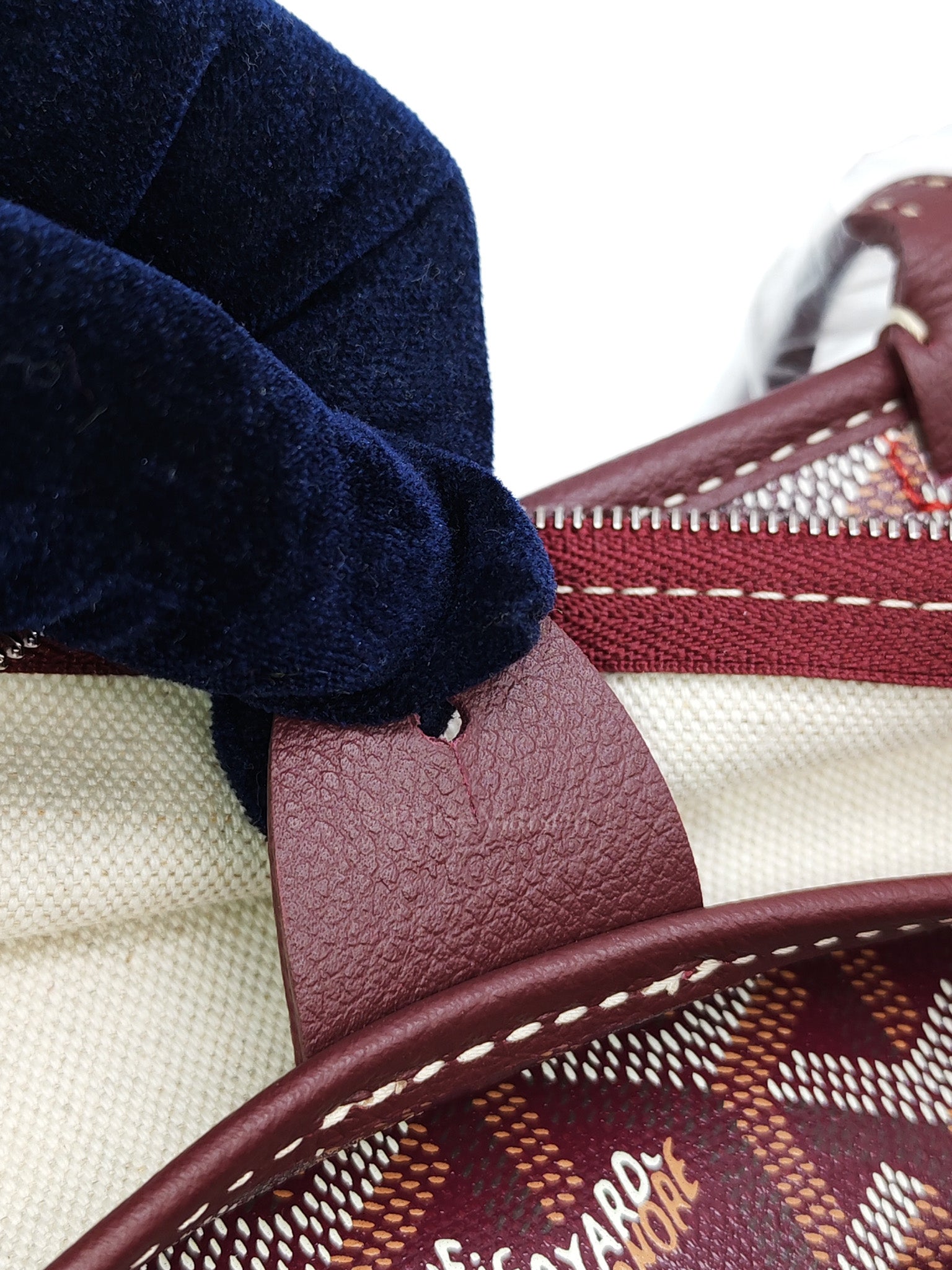 Artois PM in Burgundy (Bordeaux) Goyardine Canvas Tote Bag