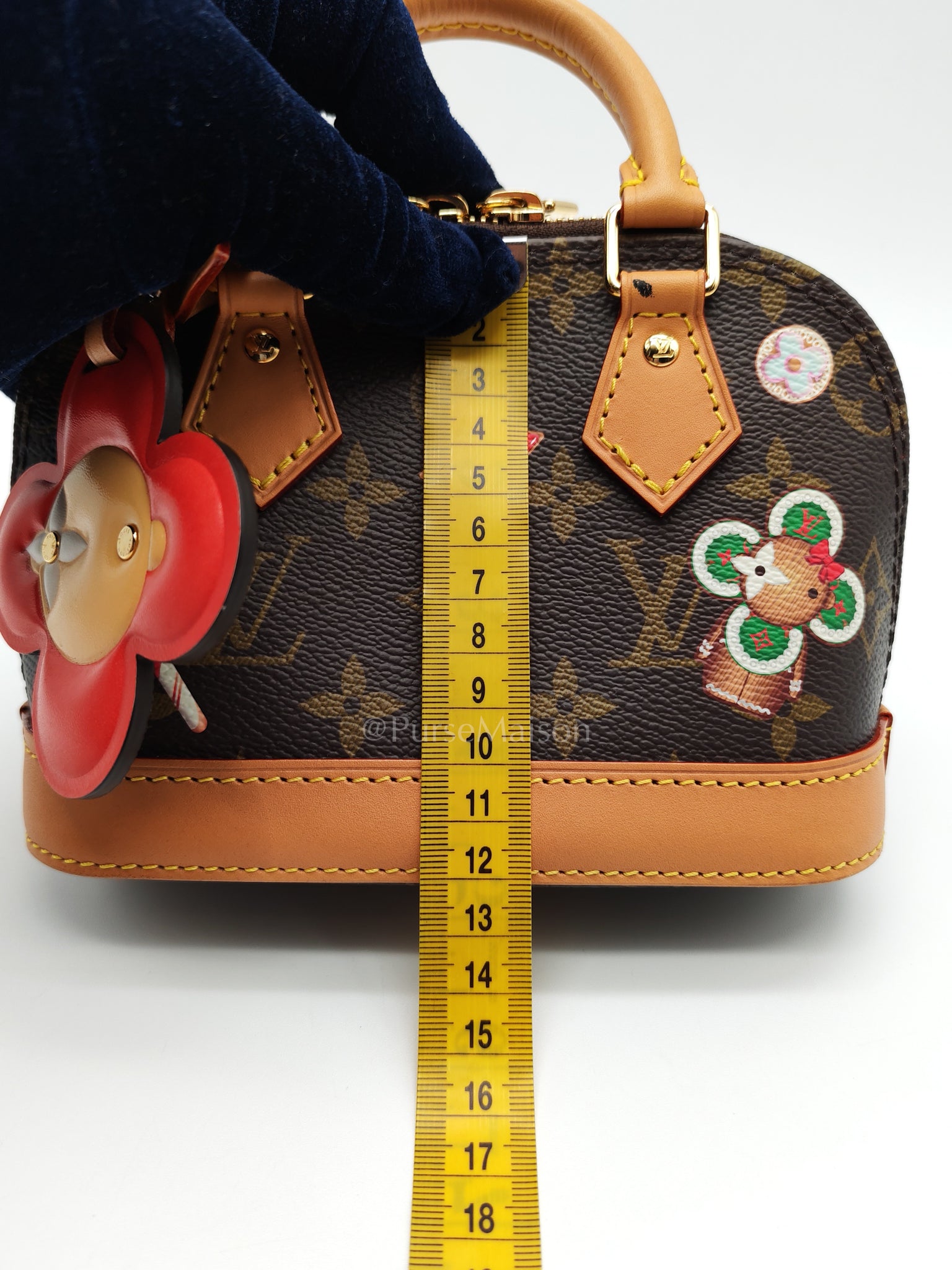 Nano Alma in Monogram Candy Factory Canvas Crossbody Bag (Microchip)