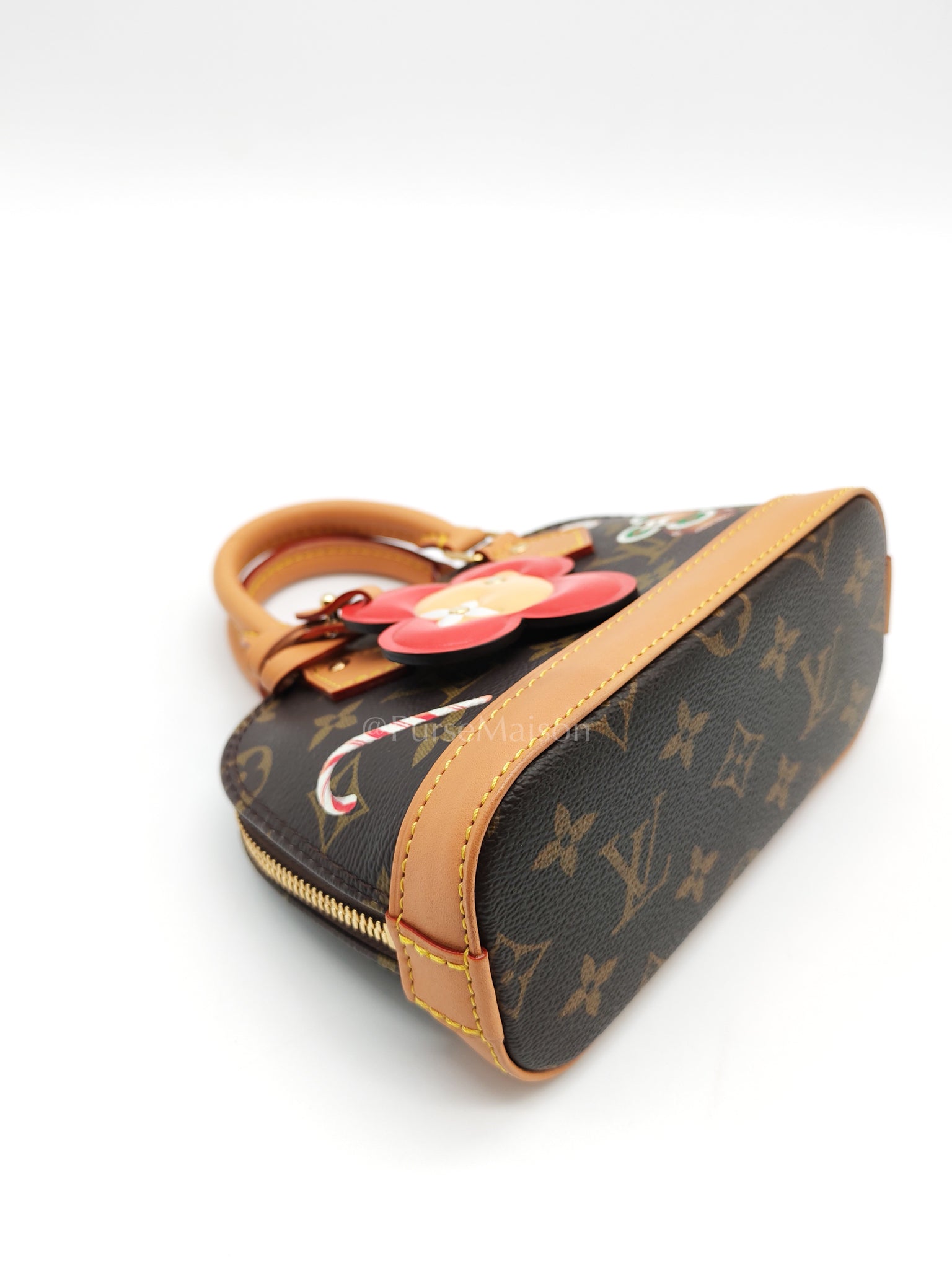 Nano Alma in Monogram Candy Factory Canvas Crossbody Bag (Microchip)