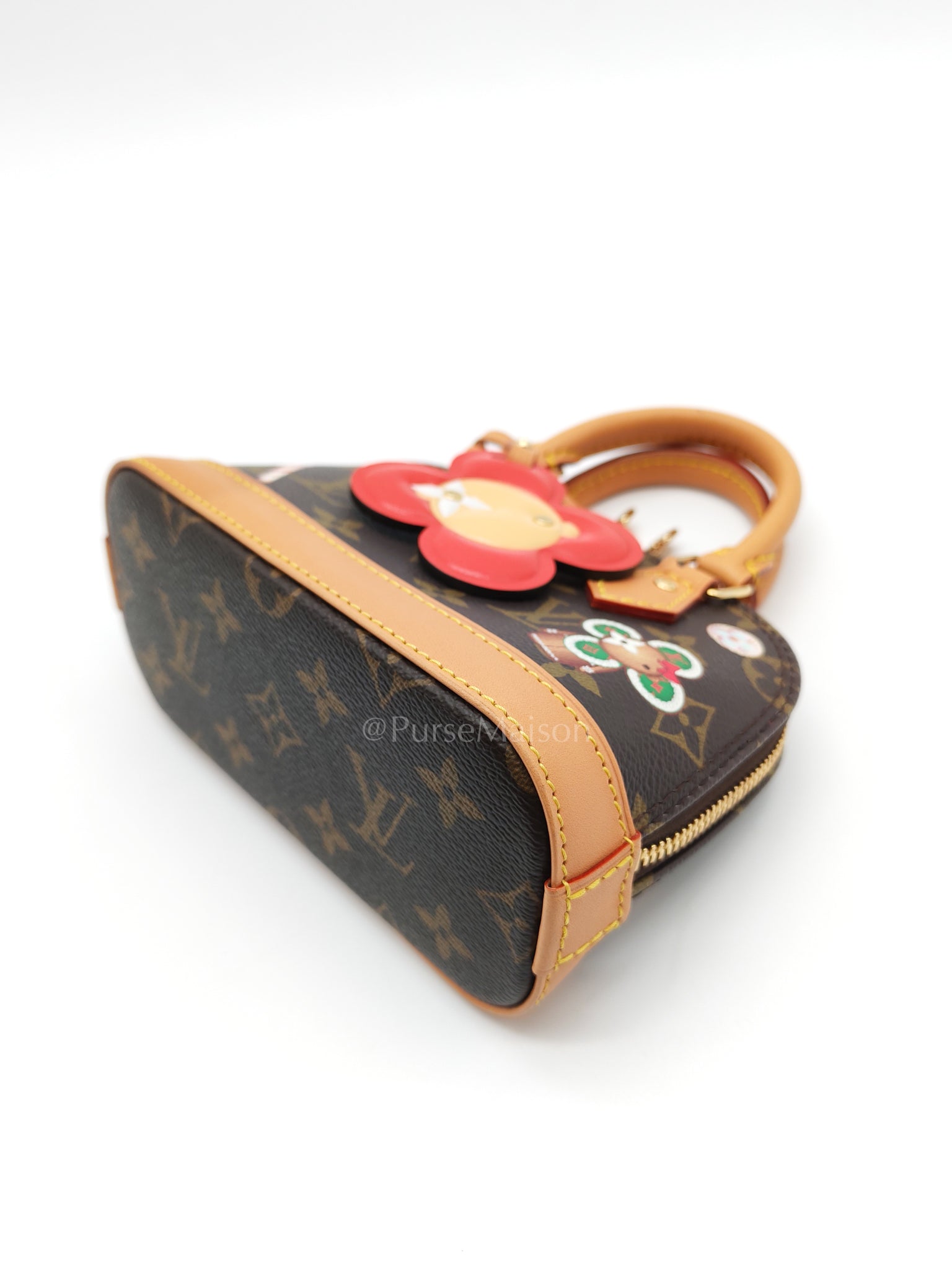 Nano Alma in Monogram Candy Factory Canvas Crossbody Bag (Microchip)