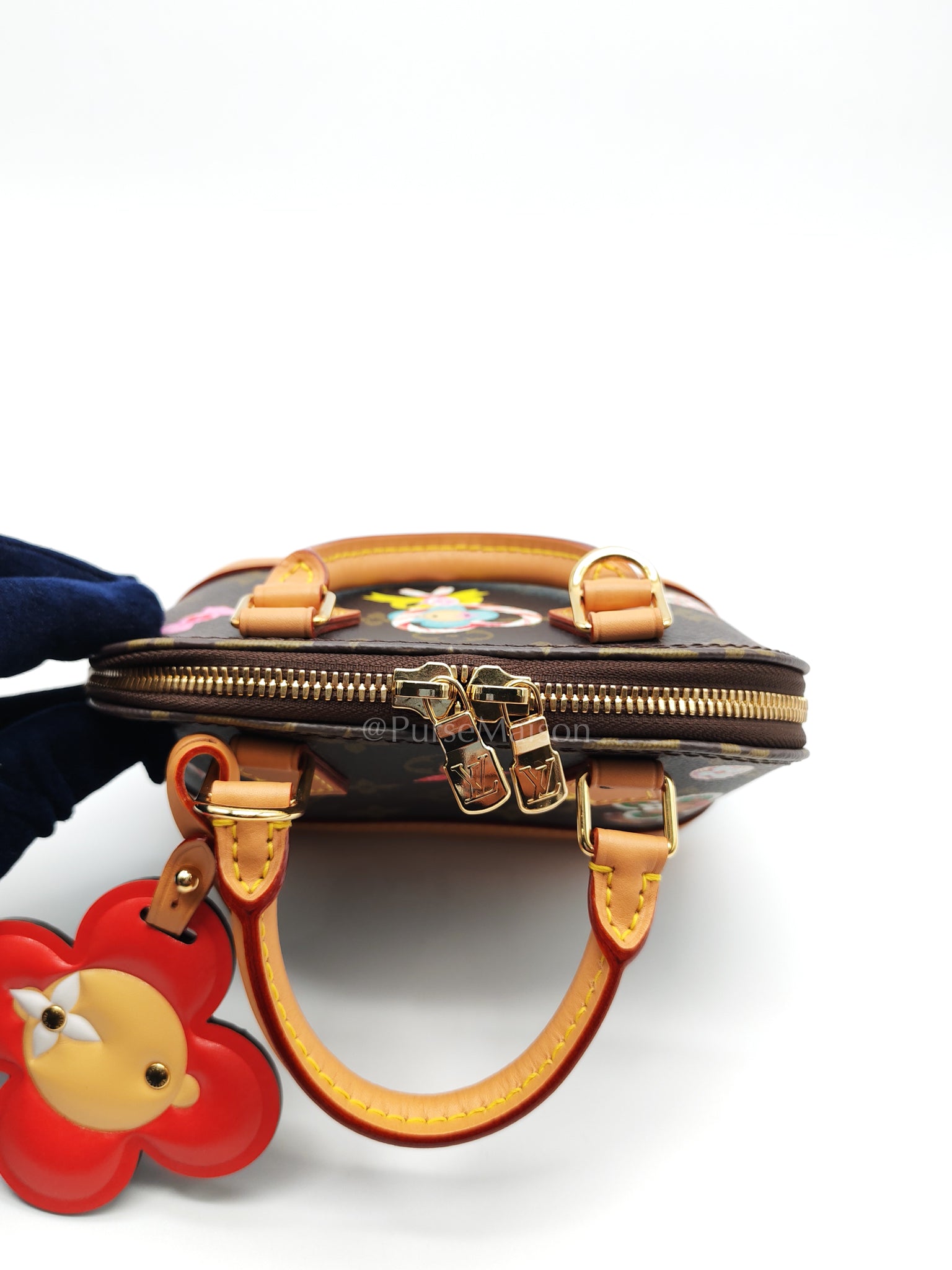 Nano Alma in Monogram Candy Factory Canvas Crossbody Bag (Microchip)