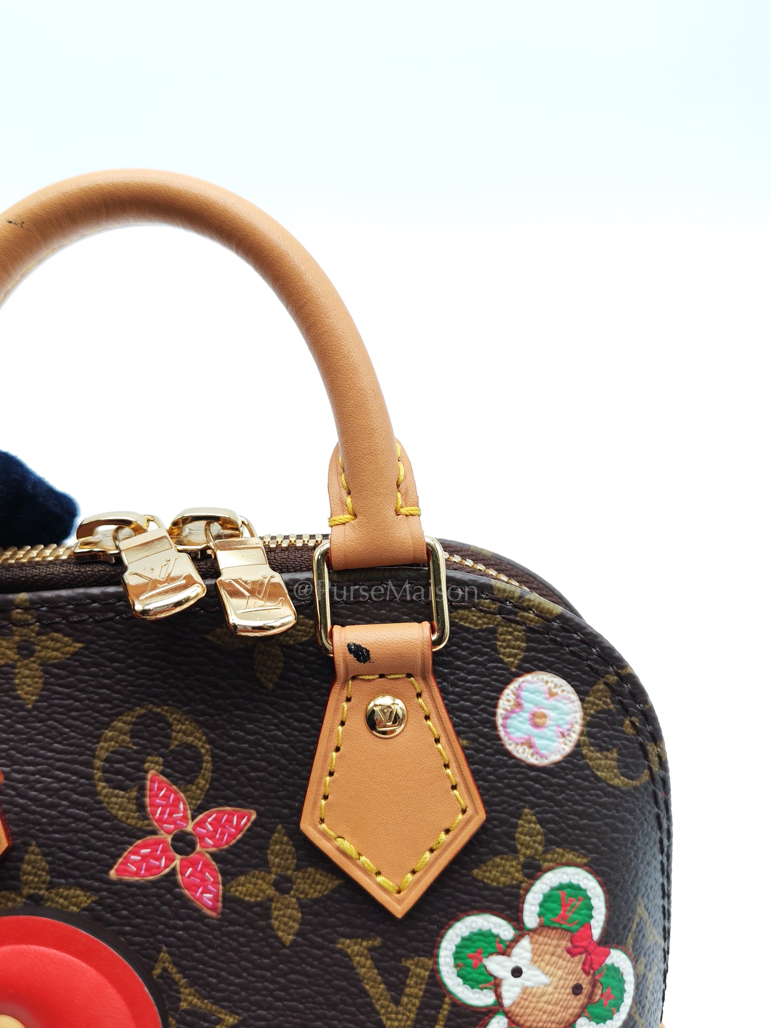 Nano Alma in Monogram Candy Factory Canvas Crossbody Bag (Microchip)