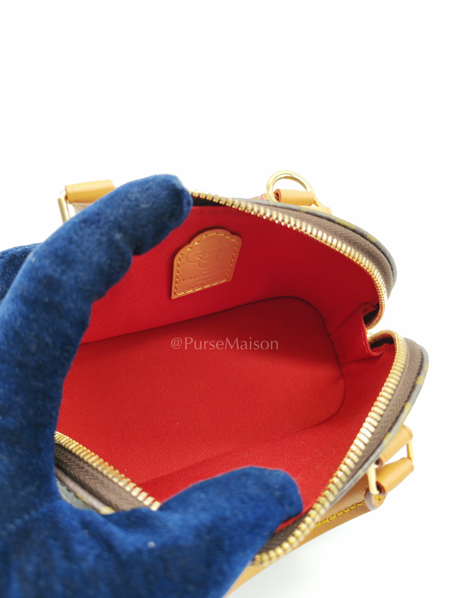 Nano Alma in Monogram Candy Factory Canvas Crossbody Bag (Microchip)