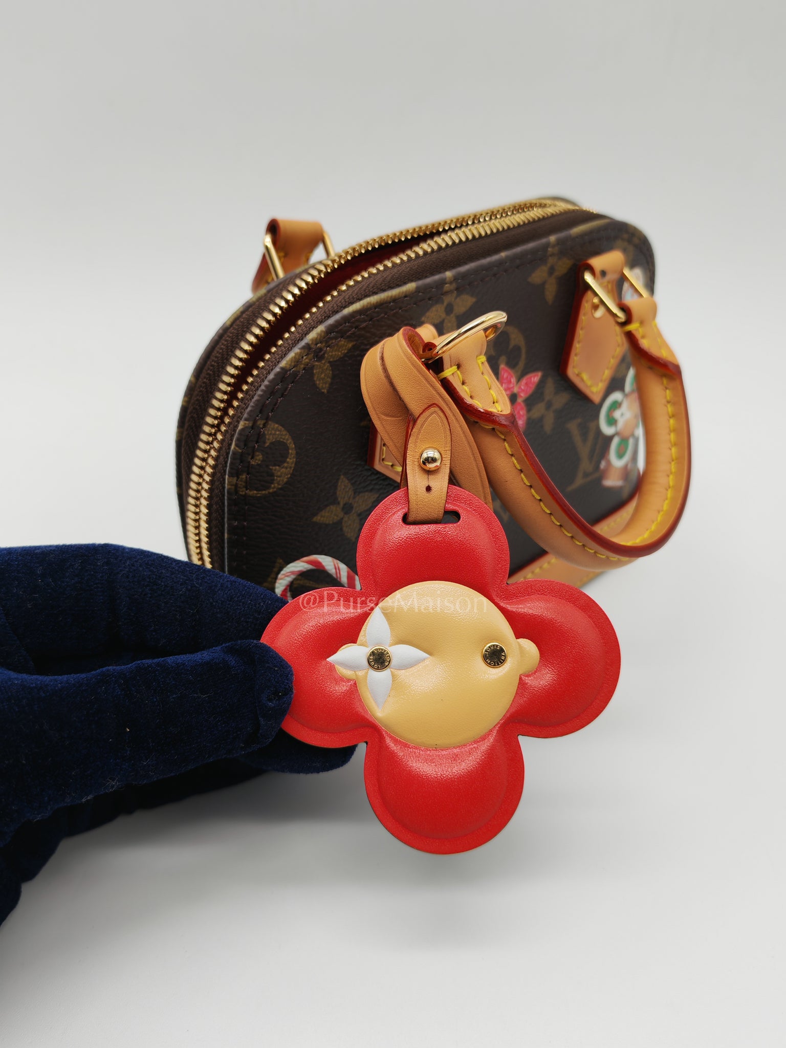 Nano Alma in Monogram Candy Factory Canvas Crossbody Bag (Microchip)