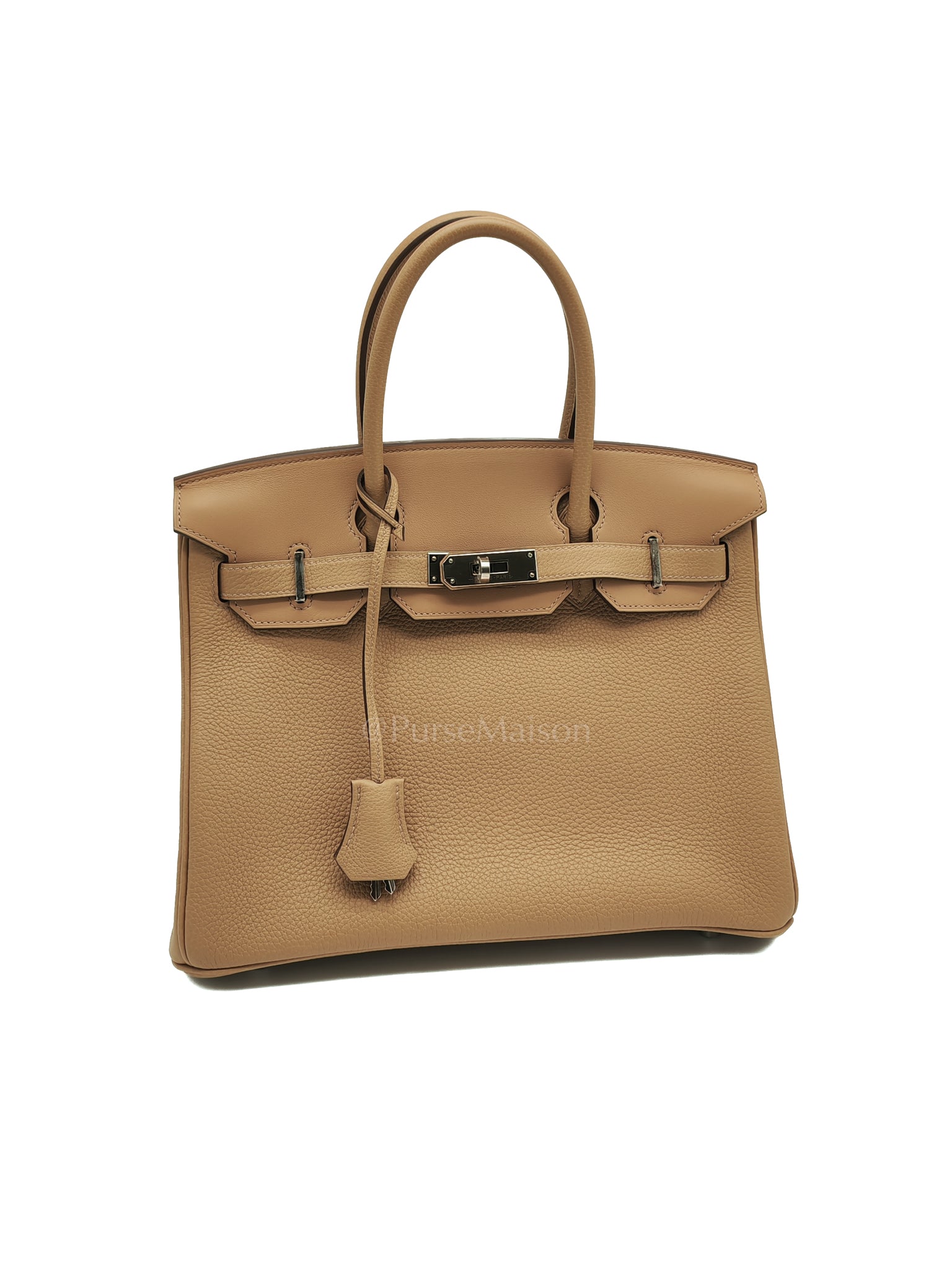 Birkin 30 3 En 1 in Togo Leather/Toile Goeland/Veau Swift in Biscuit/Jaune Citron Stamp U (2022)