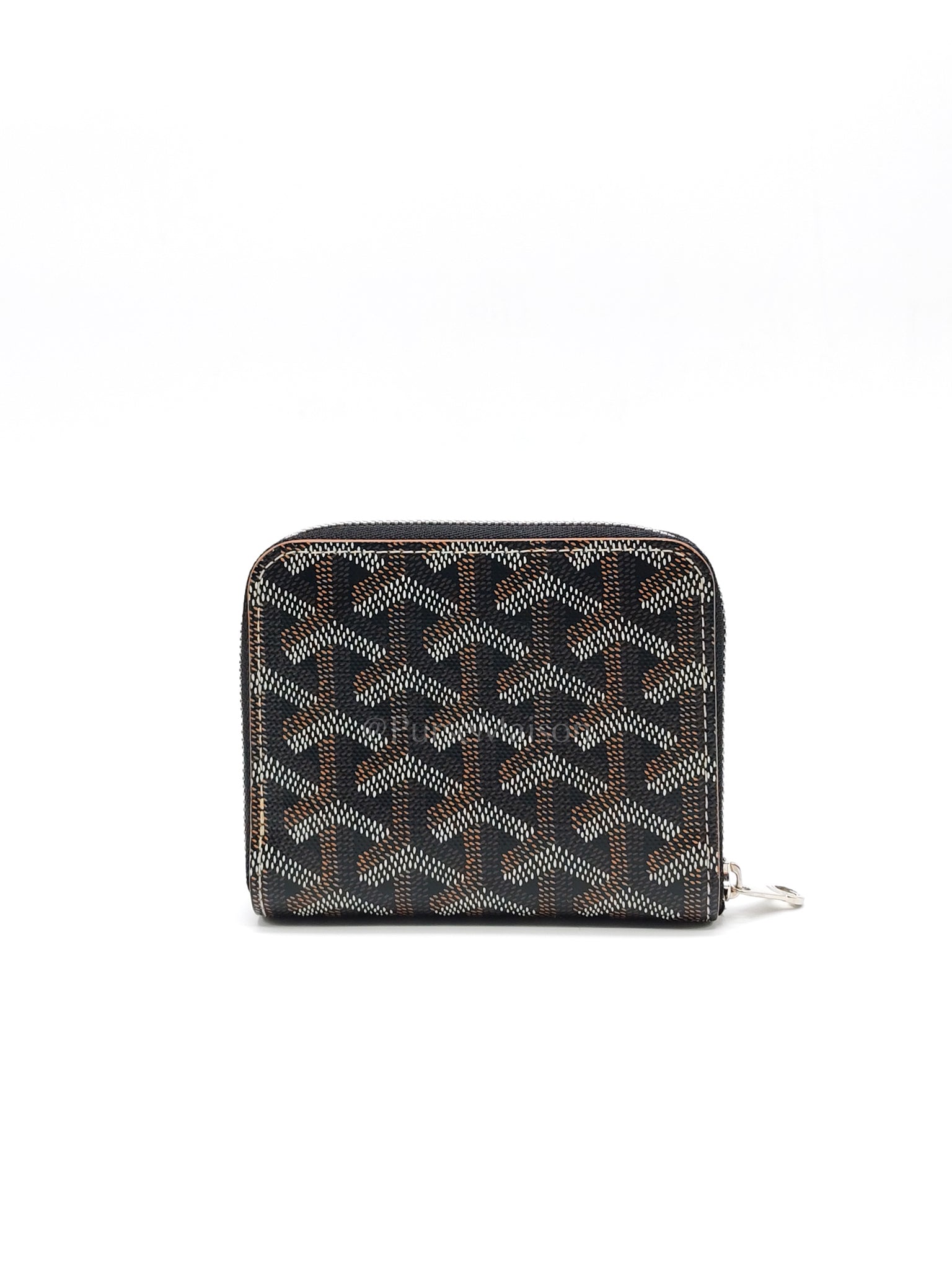 Matignon PM Zip Wallet in Tan Goyardine Canvas