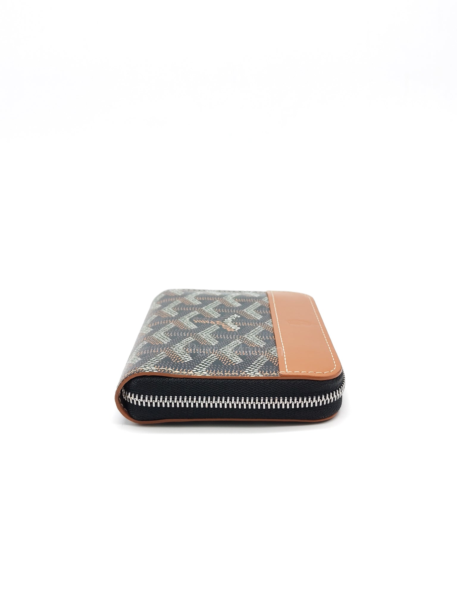 Matignon PM Zip Wallet in Tan Goyardine Canvas