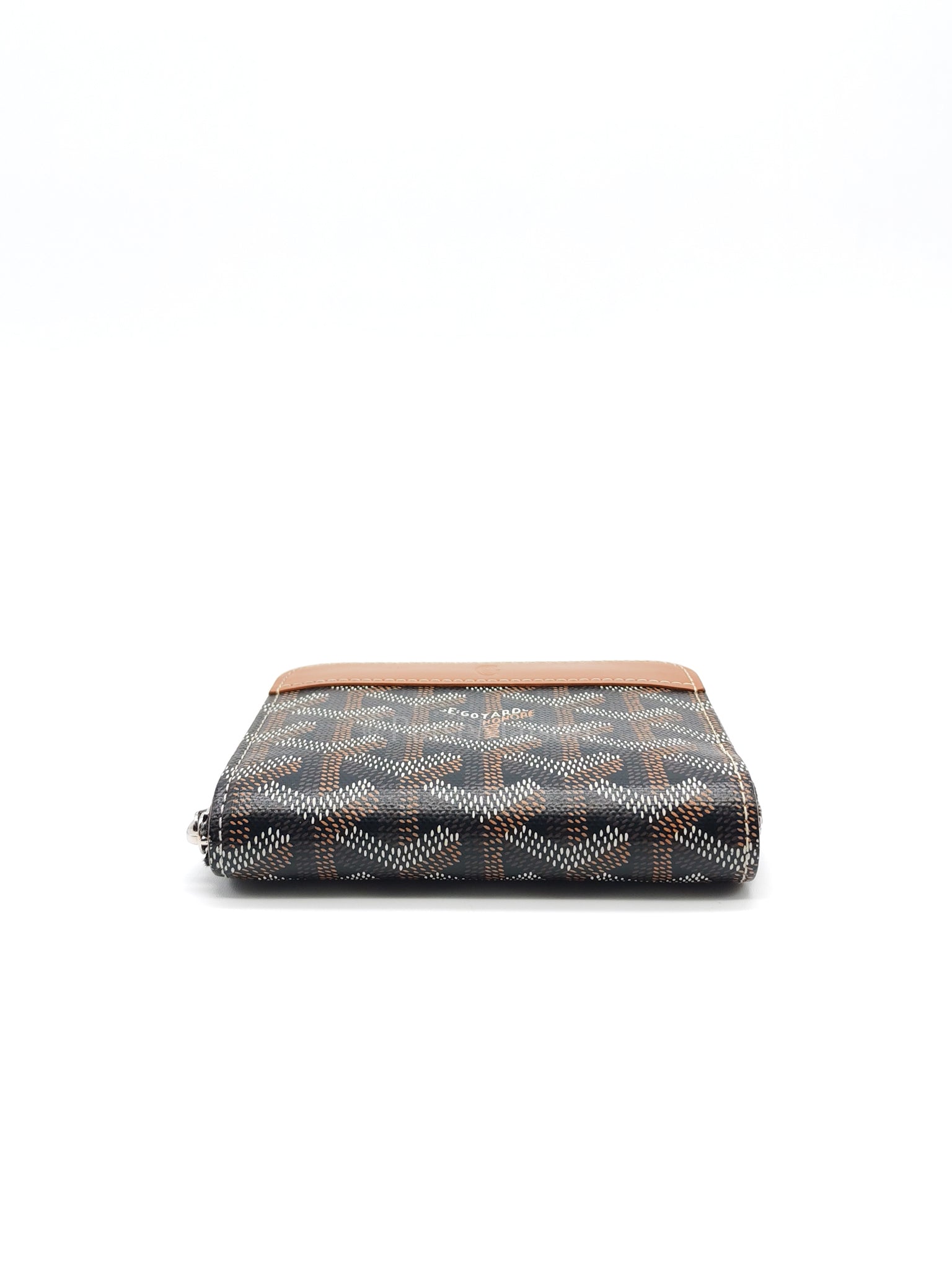 Matignon PM Zip Wallet in Tan Goyardine Canvas