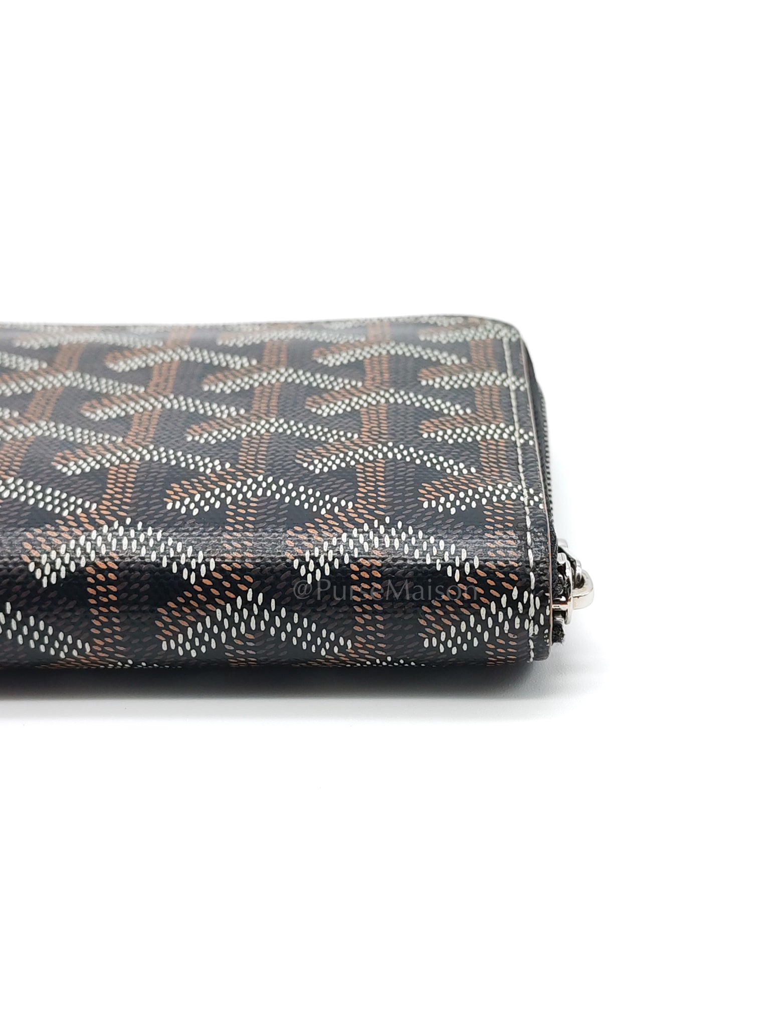 Matignon PM Zip Wallet in Tan Goyardine Canvas