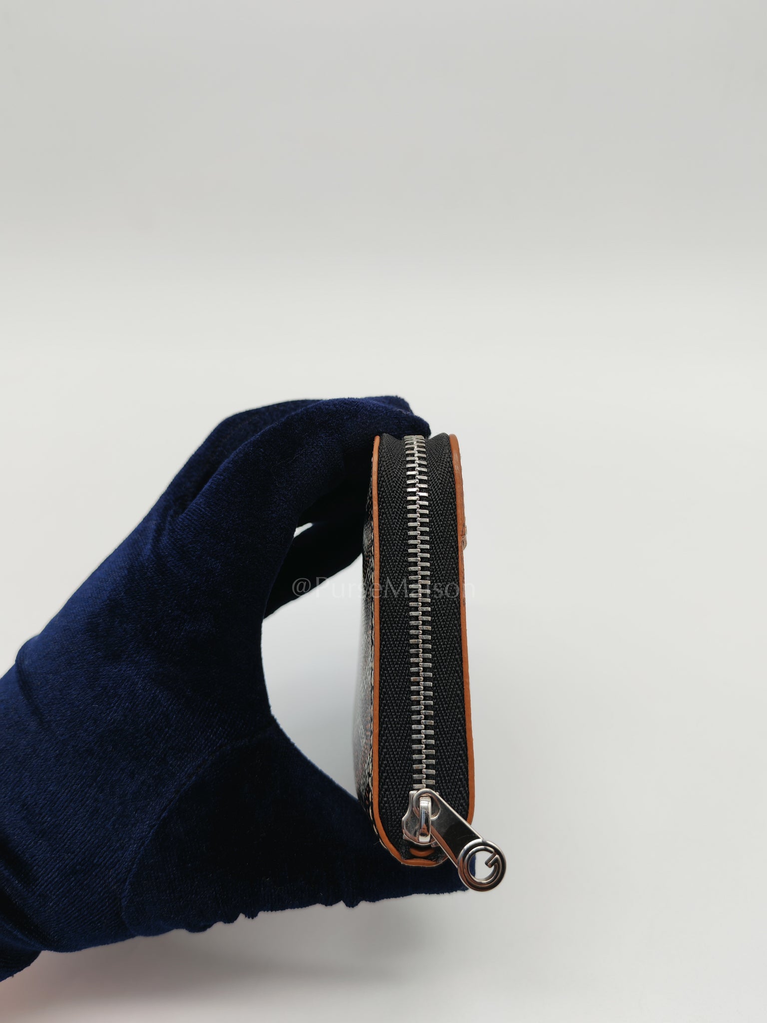 Matignon PM Zip Wallet in Tan Goyardine Canvas