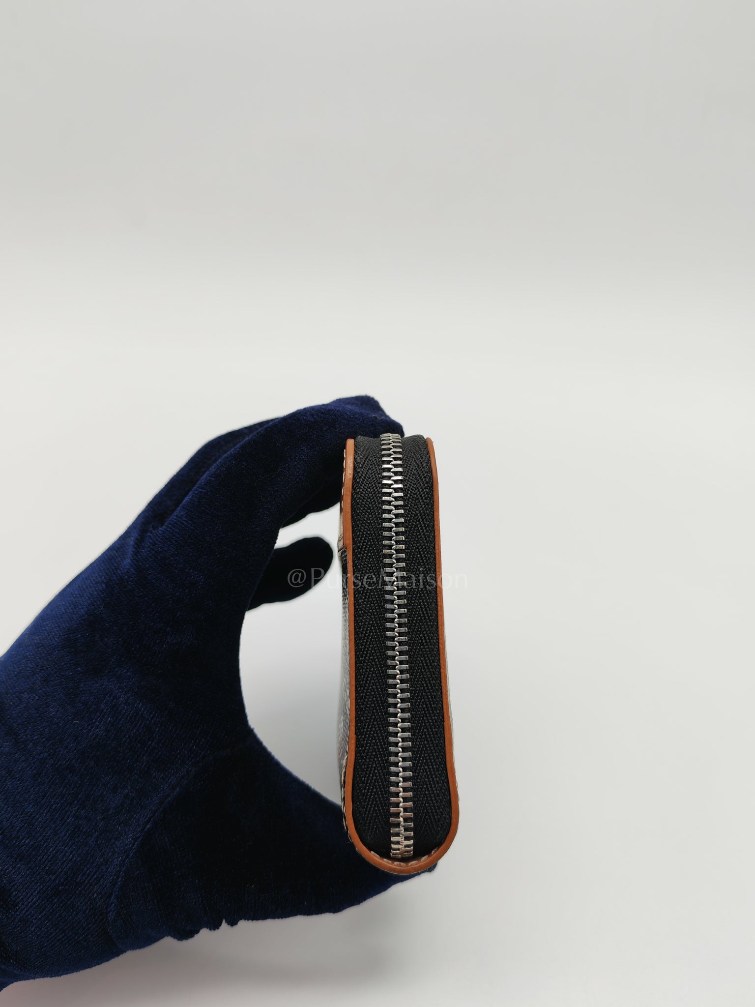 Matignon PM Zip Wallet in Tan Goyardine Canvas