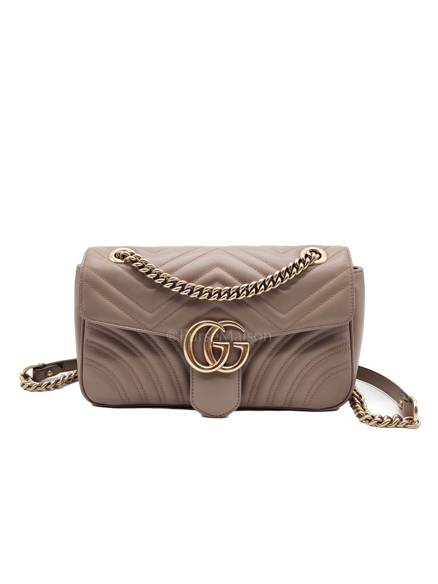 GG Marmont Flap Small in Dusty Rose Chain Shoulder Bag