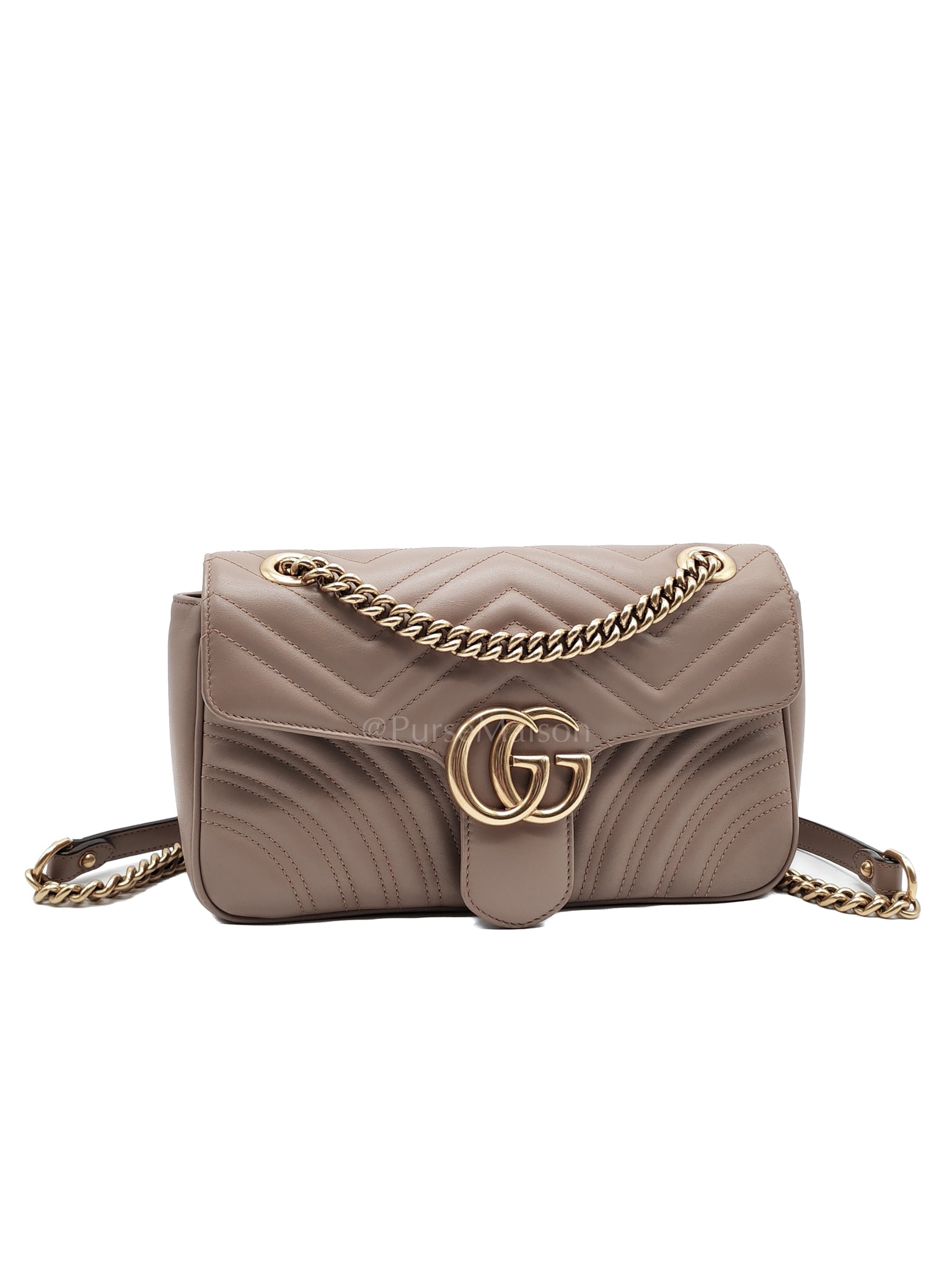 GG Marmont Flap Small in Dusty Rose Chain Shoulder Bag
