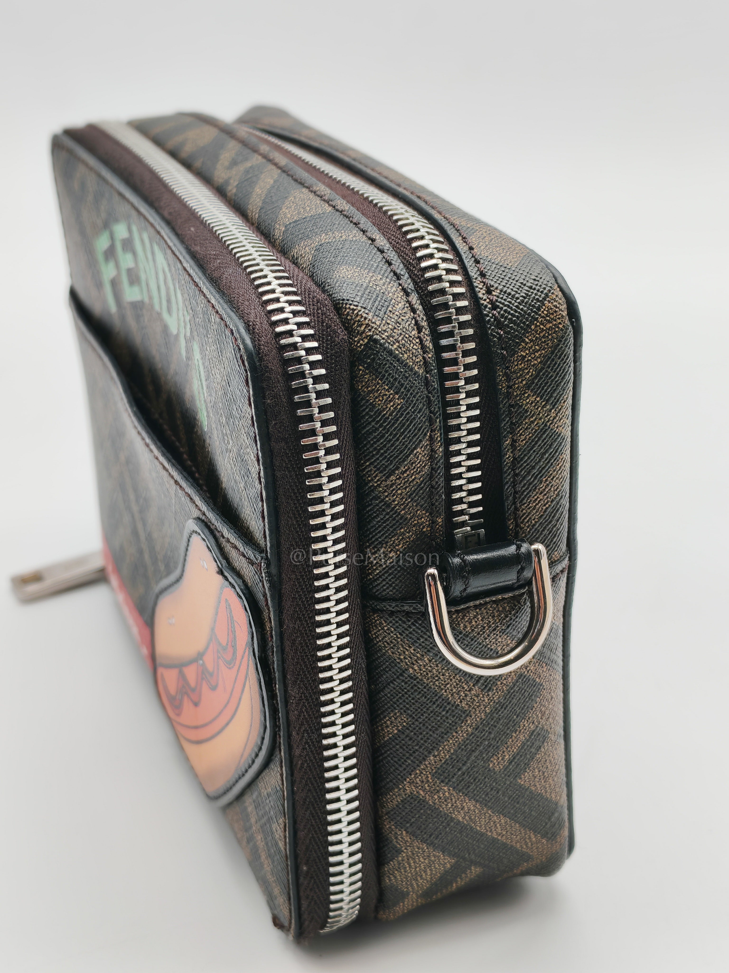 Monogram Camera Case in Woven Canvas Crossbody Bag