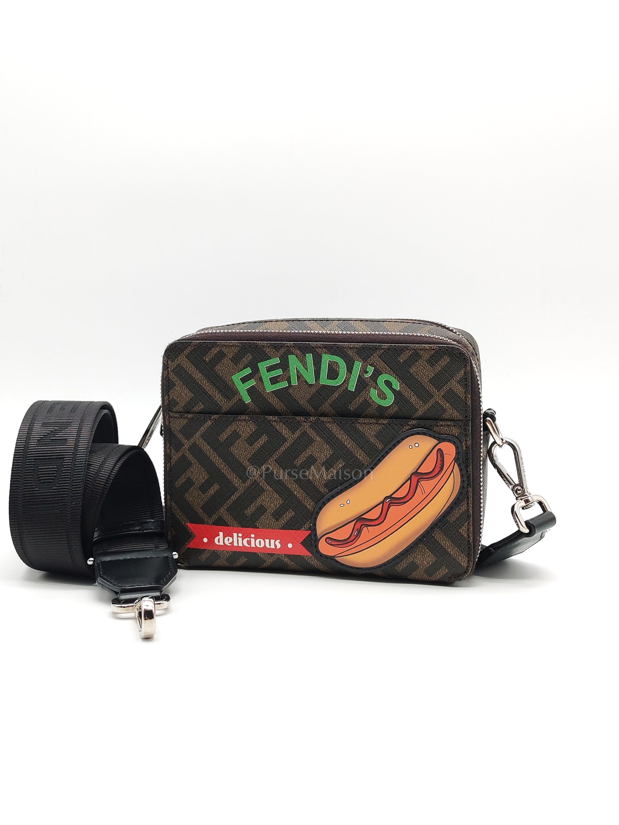 Monogram Camera Case in Woven Canvas Crossbody Bag