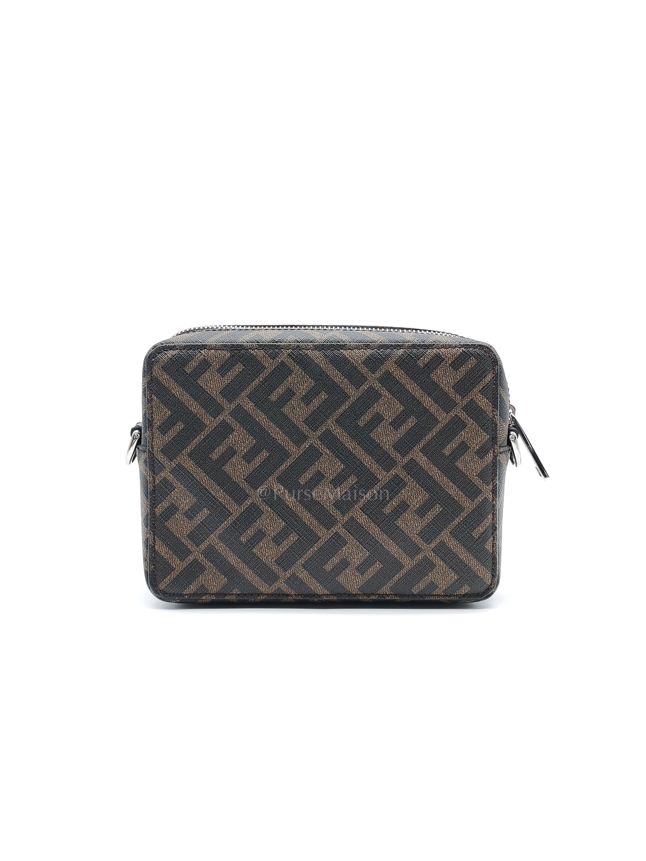 Monogram Camera Case in Woven Canvas Crossbody Bag