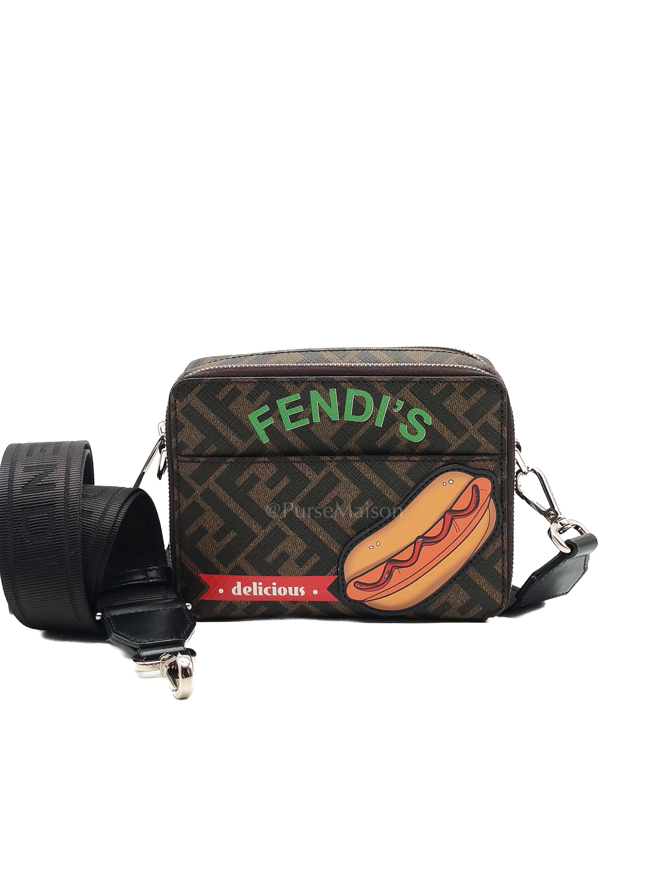 Monogram Camera Case in Woven Canvas Crossbody Bag