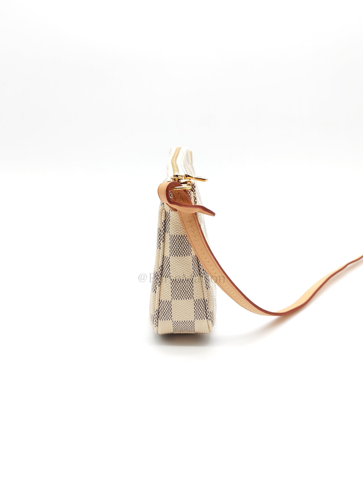 Pochette Accesories in Damier Azur Canvas Shoulder Bag (Microchip)