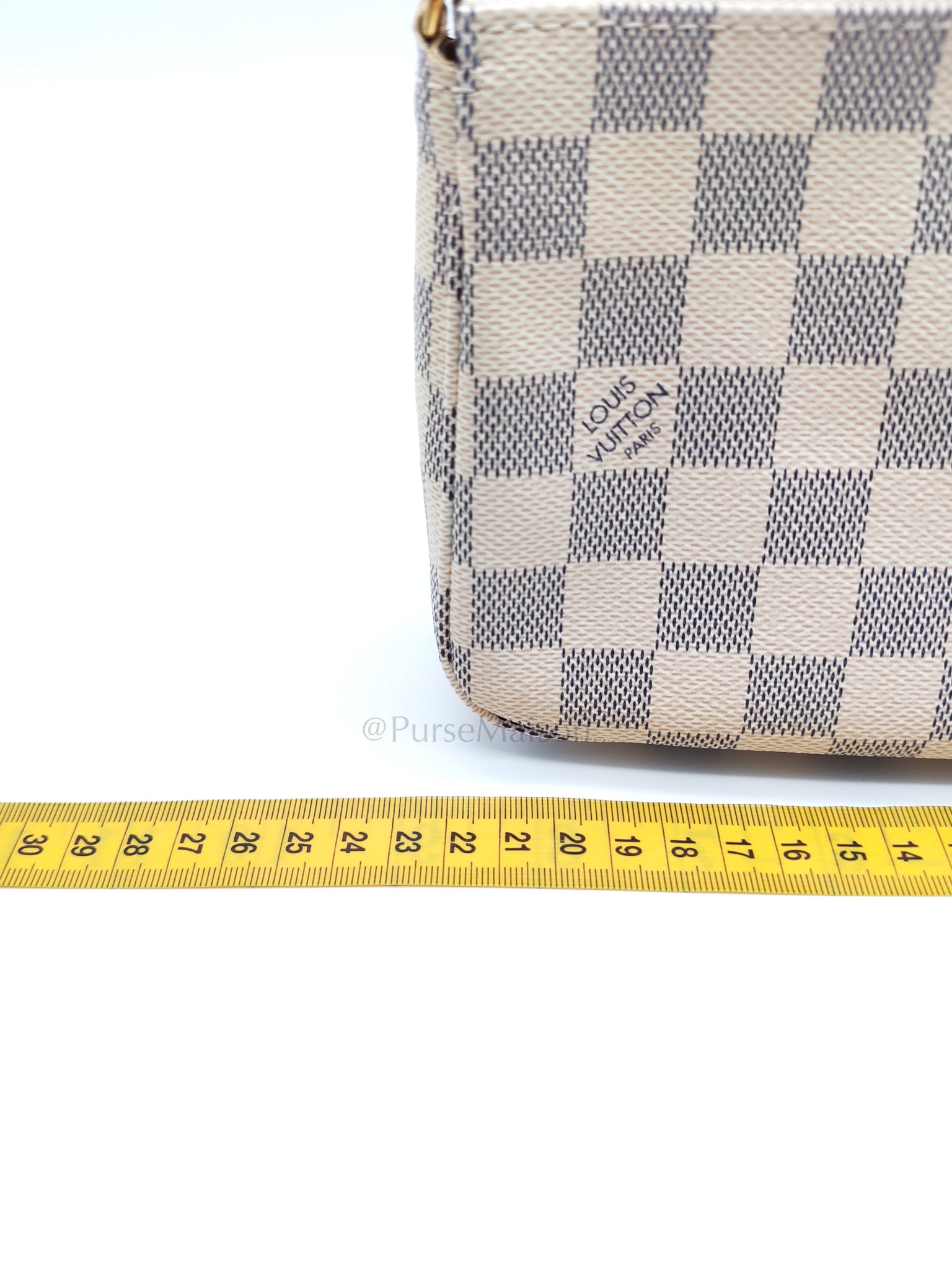 Pochette Accesories in Damier Azur Canvas Shoulder Bag (Microchip)
