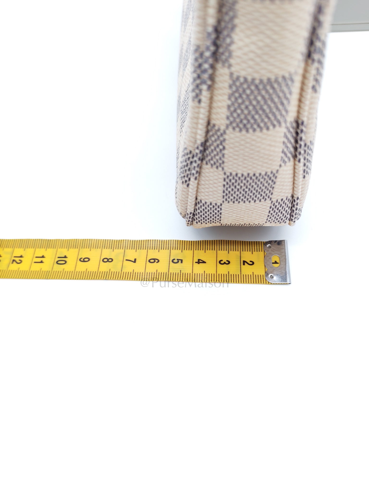 Pochette Accesories in Damier Azur Canvas Shoulder Bag (Microchip)