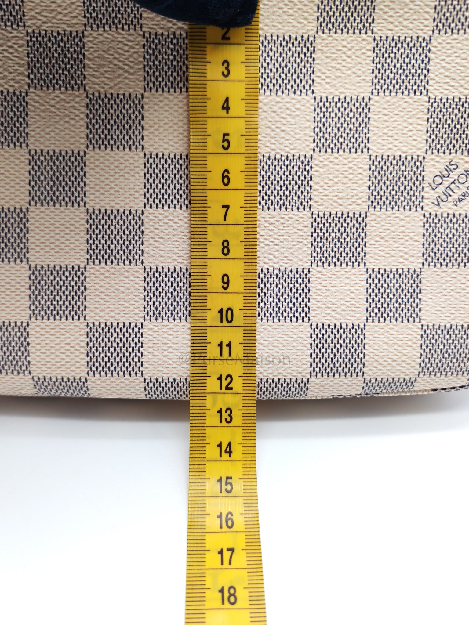 Pochette Accesories in Damier Azur Canvas Shoulder Bag (Microchip)