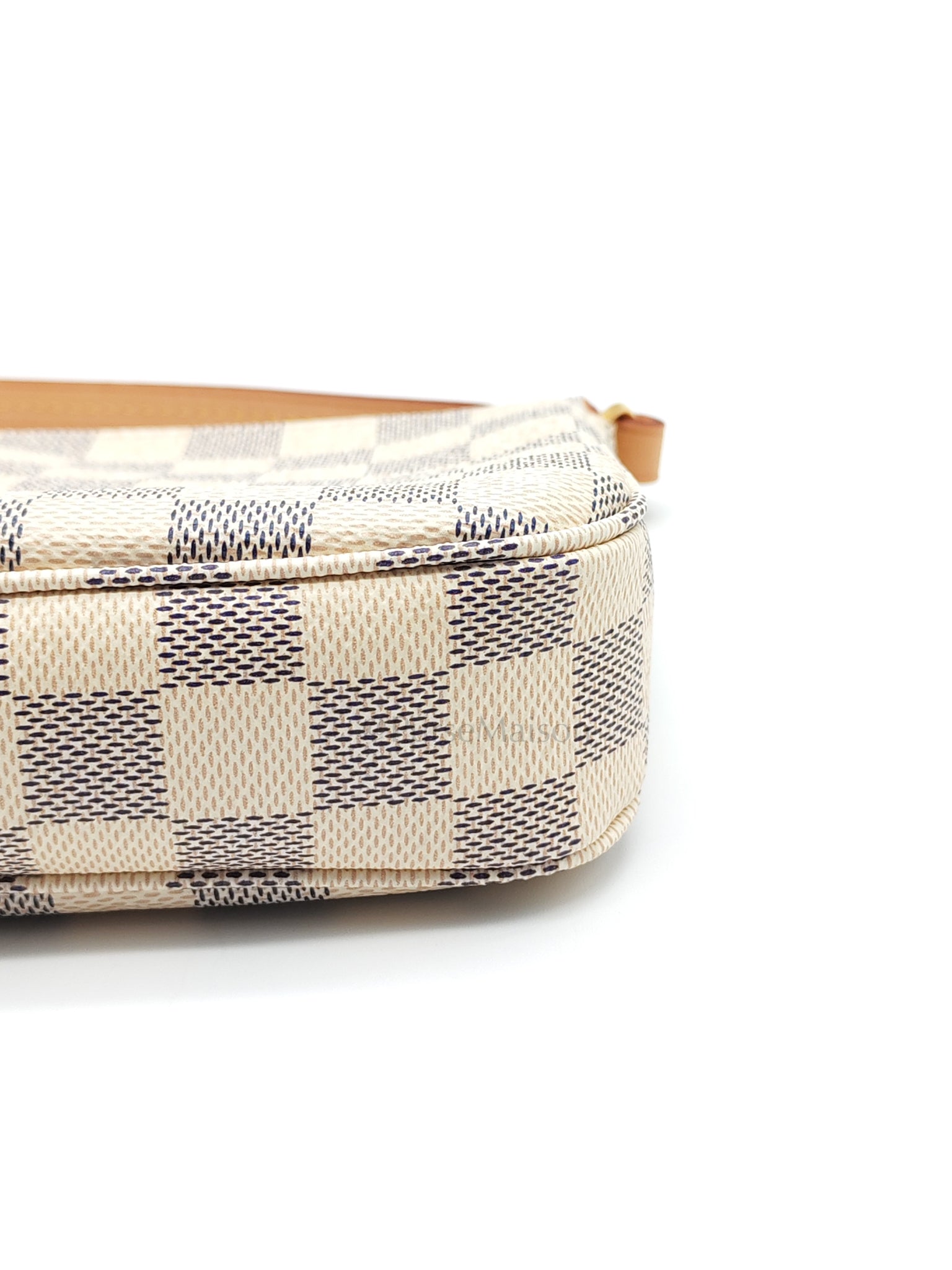 Pochette Accesories in Damier Azur Canvas Shoulder Bag (Microchip)
