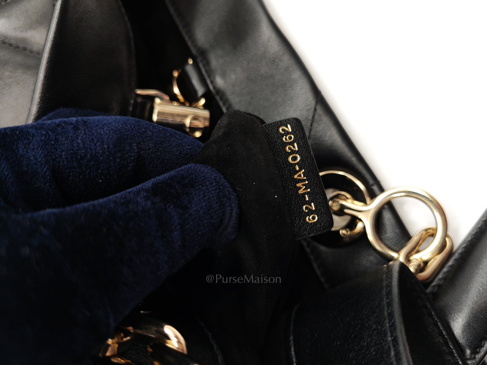 Essential Tote Bag in Black Calfskin Leather & Light Gold Hardware