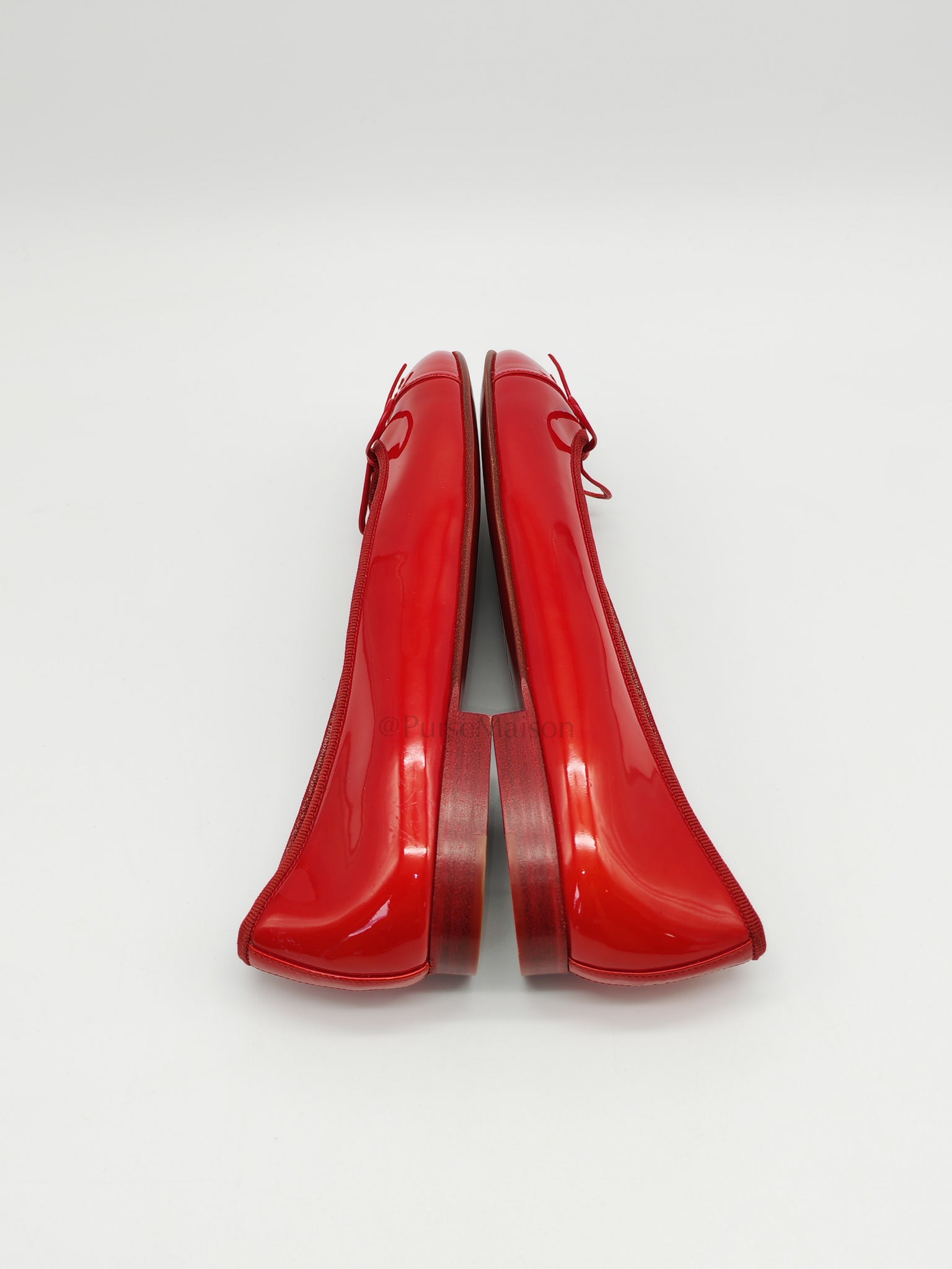Ballet Flats Red Patent Leather Size 38EU (24cm)