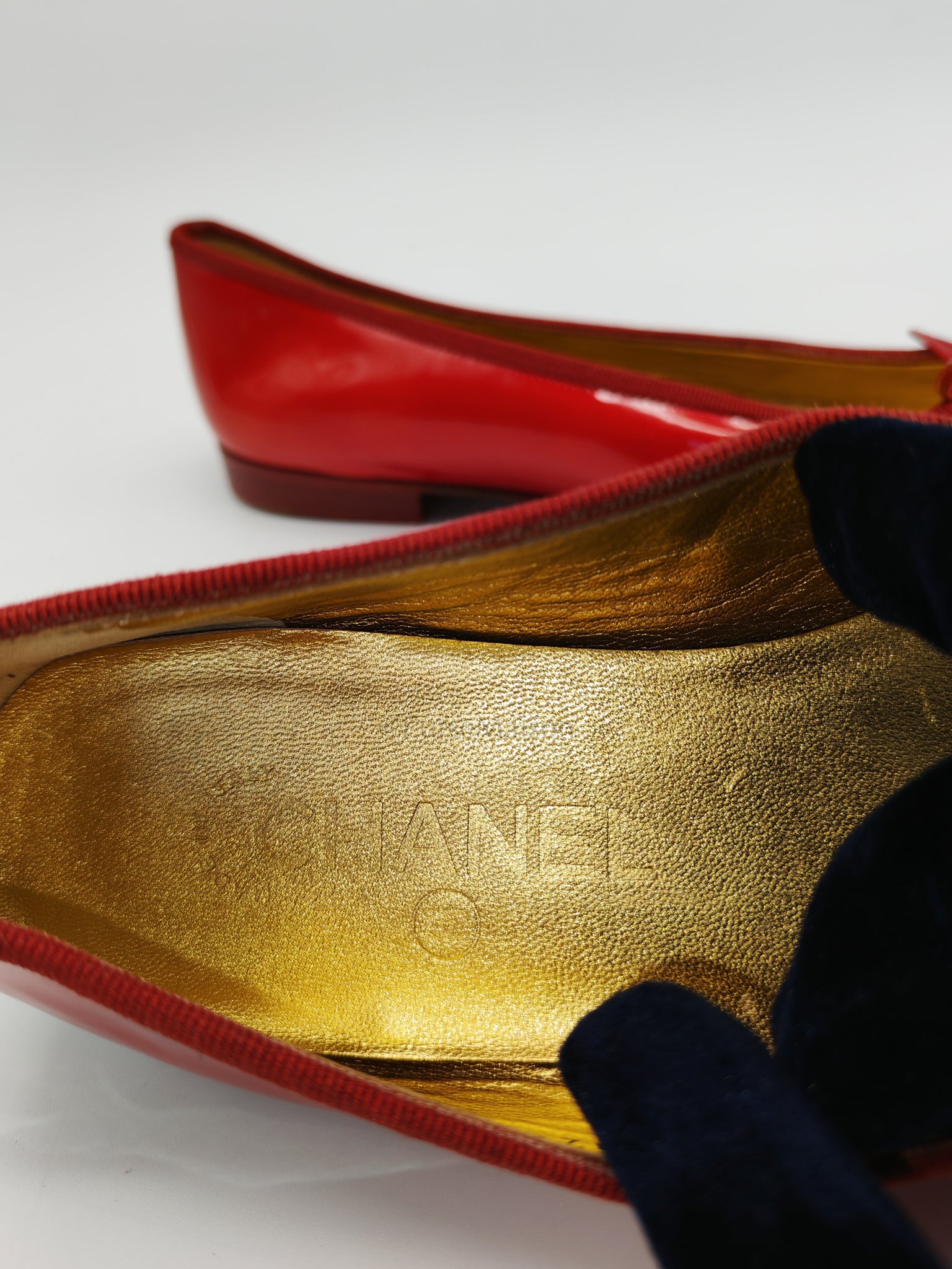 Ballet Flats Red Patent Leather Size 38EU (24cm)
