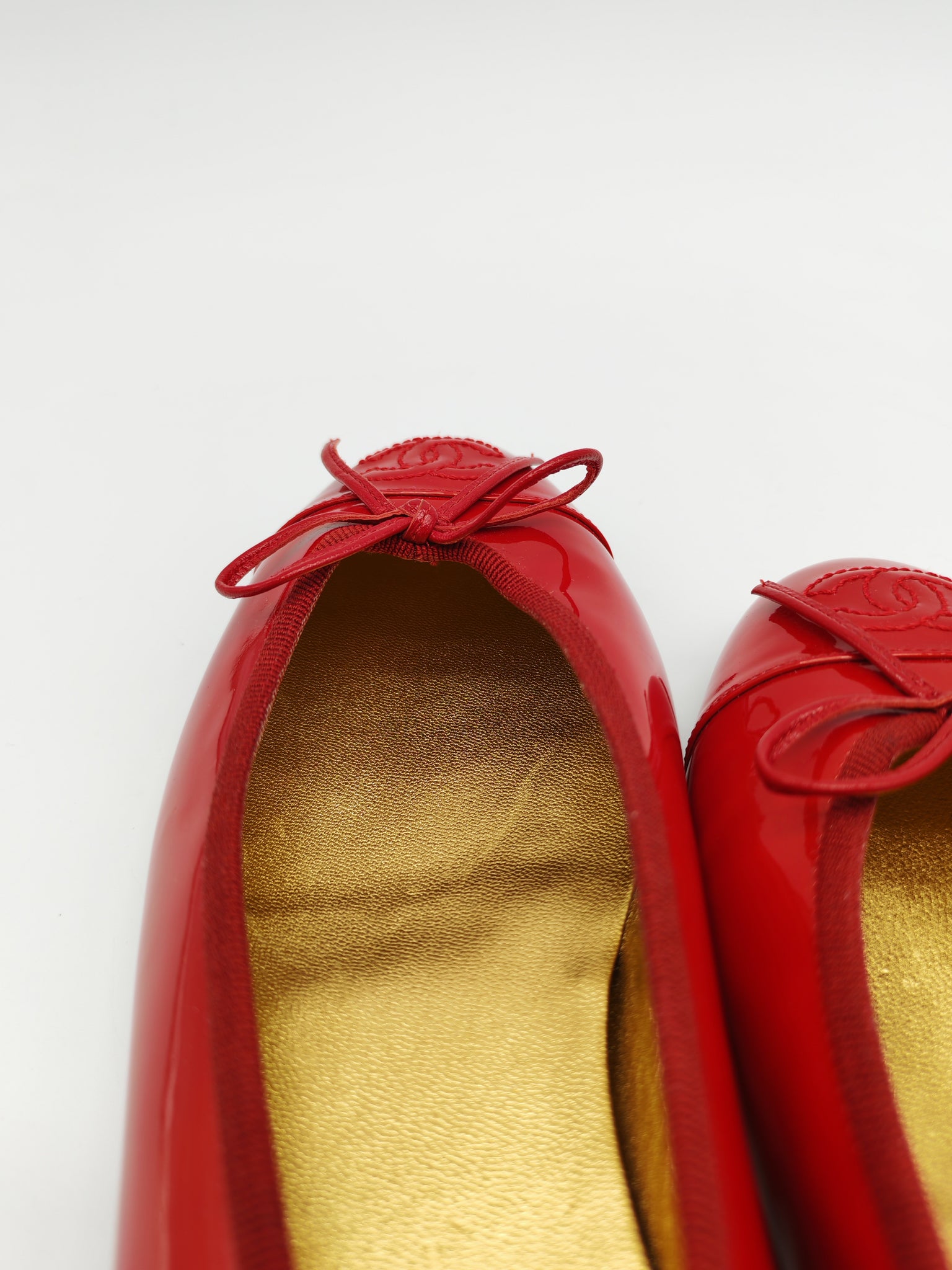 Ballet Flats Red Patent Leather Size 38EU (24cm)