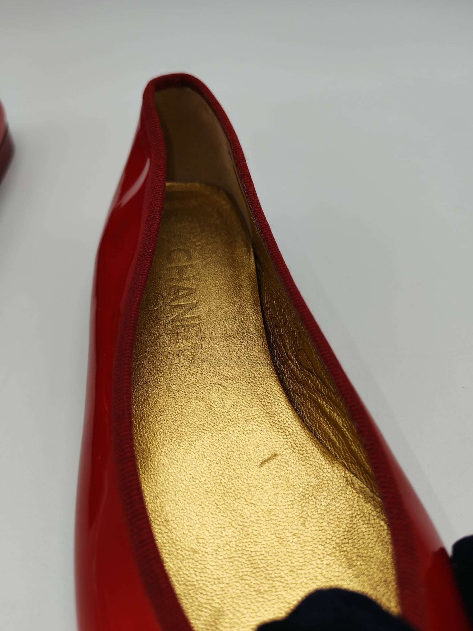 Ballet Flats Red Patent Leather Size 38EU (24cm)