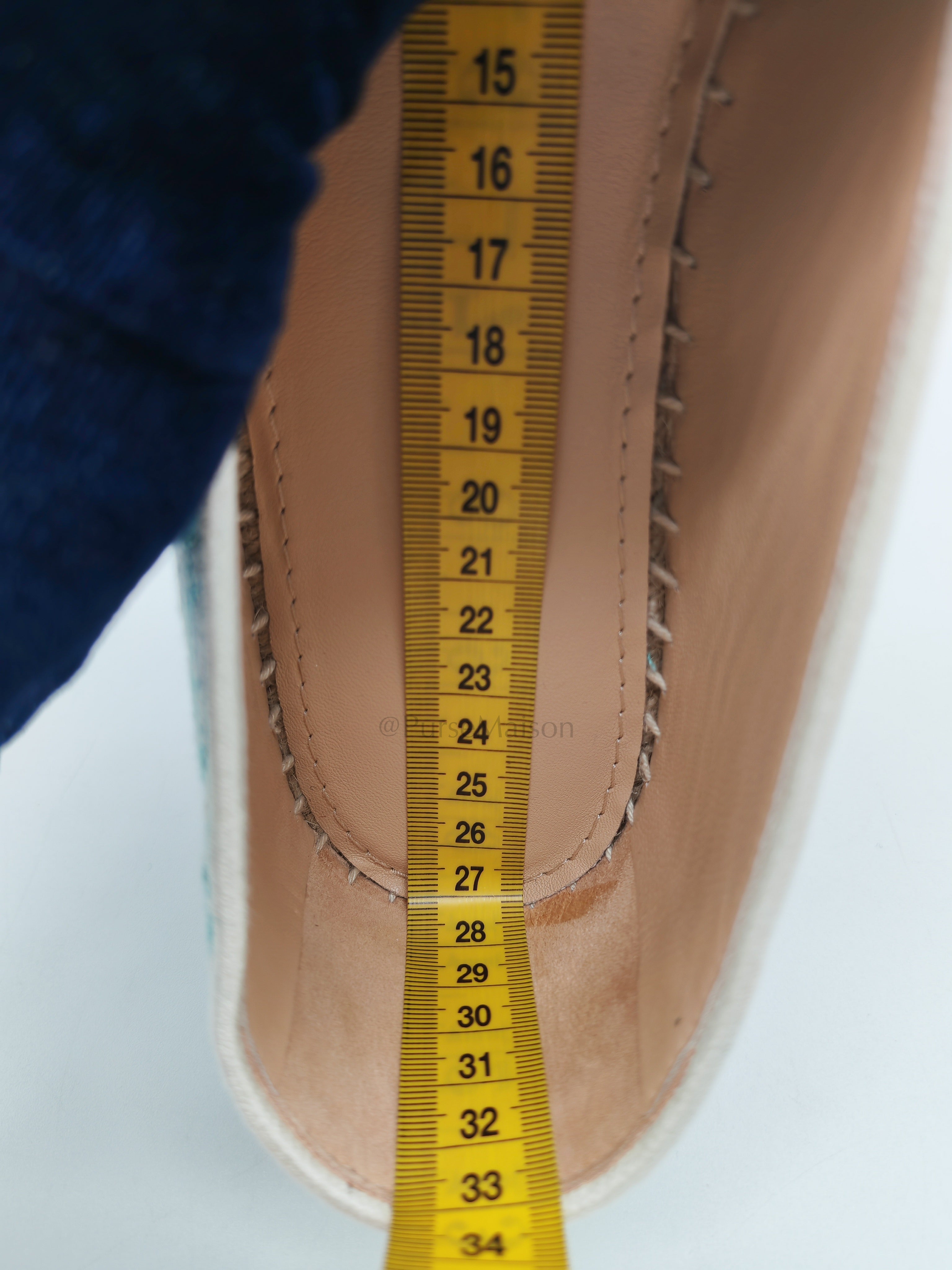 Granville Aquamarina Espadrille Shoes Size 41EU (26cm)