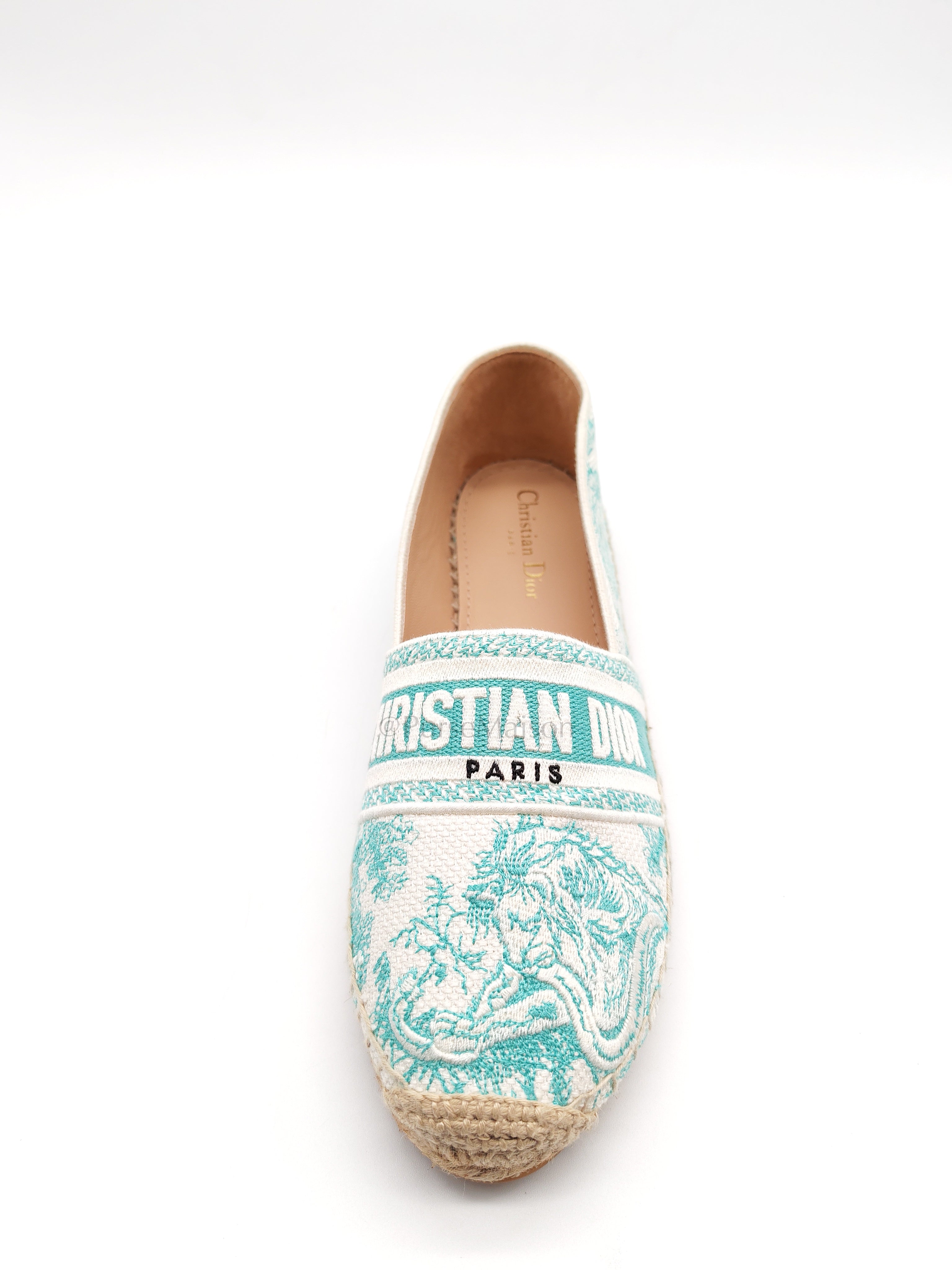 Granville Aquamarina Espadrille Shoes Size 41EU (26cm)