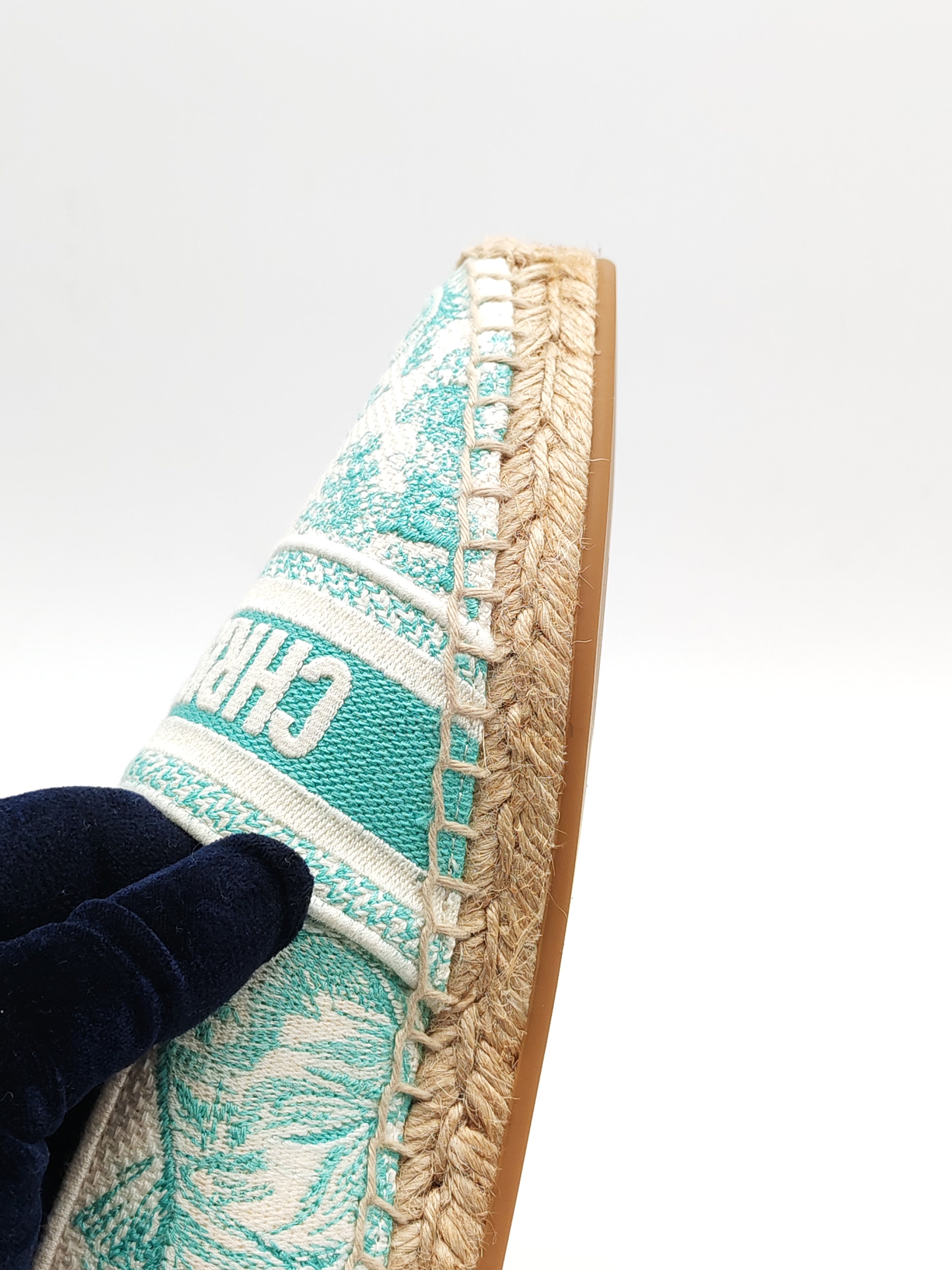Granville Aquamarina Espadrille Shoes Size 41EU (26cm)