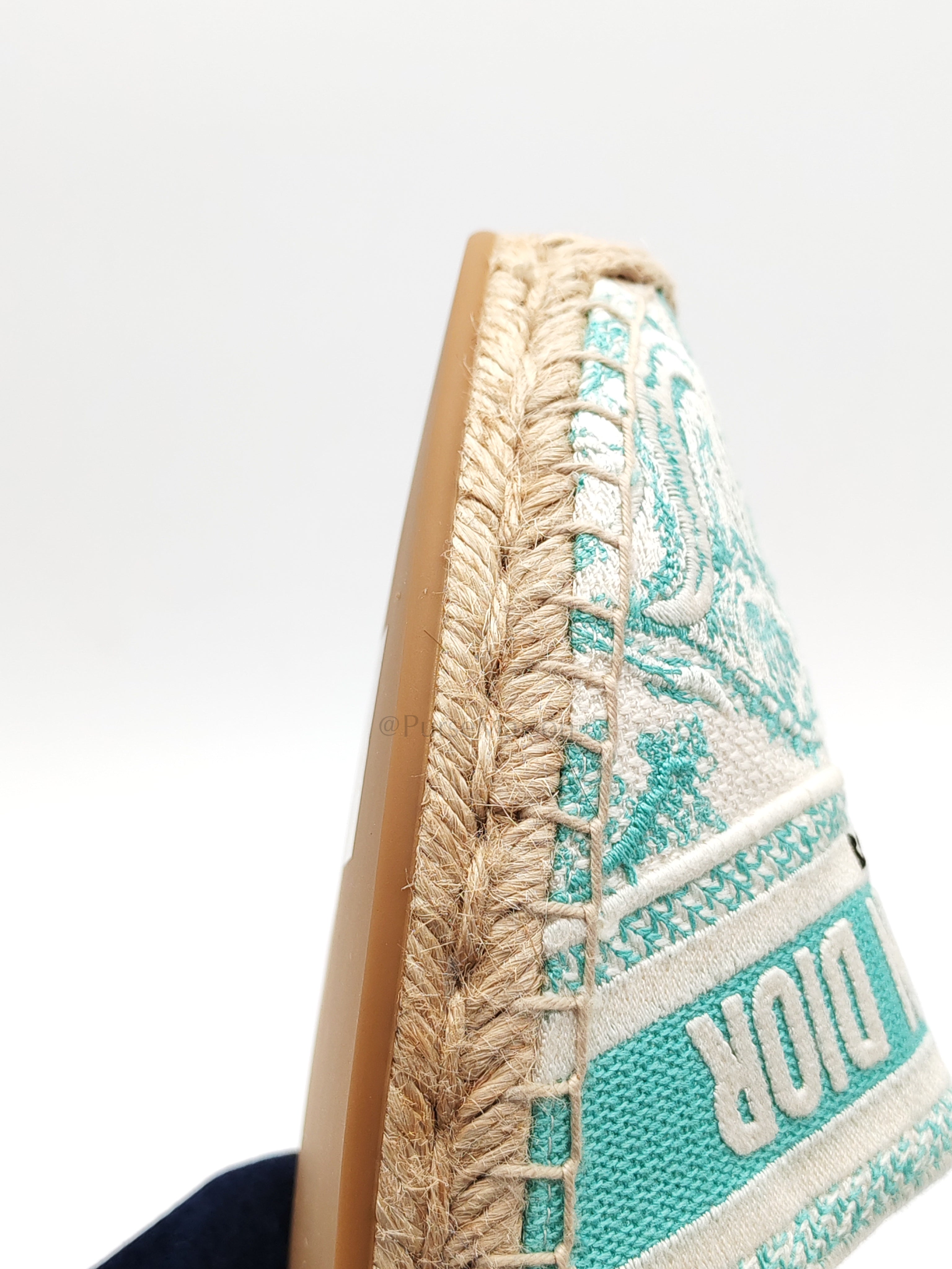 Granville Aquamarina Espadrille Shoes Size 41EU (26cm)