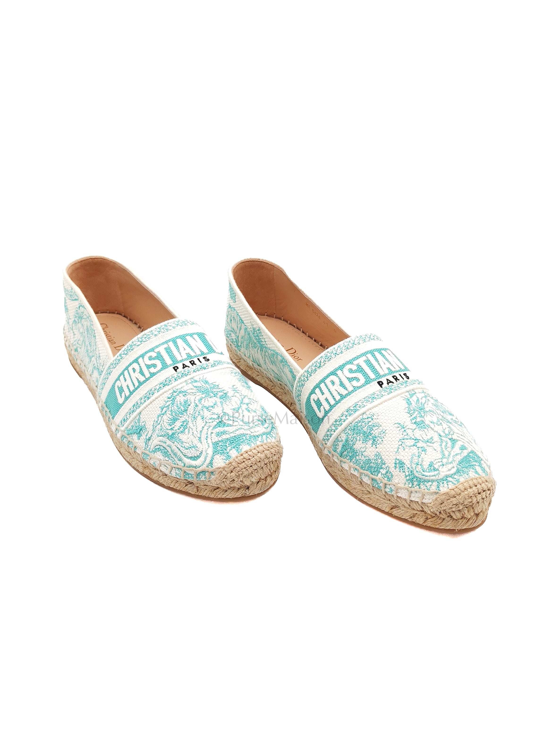 Granville Aquamarina Espadrille Shoes Size 41EU (26cm)
