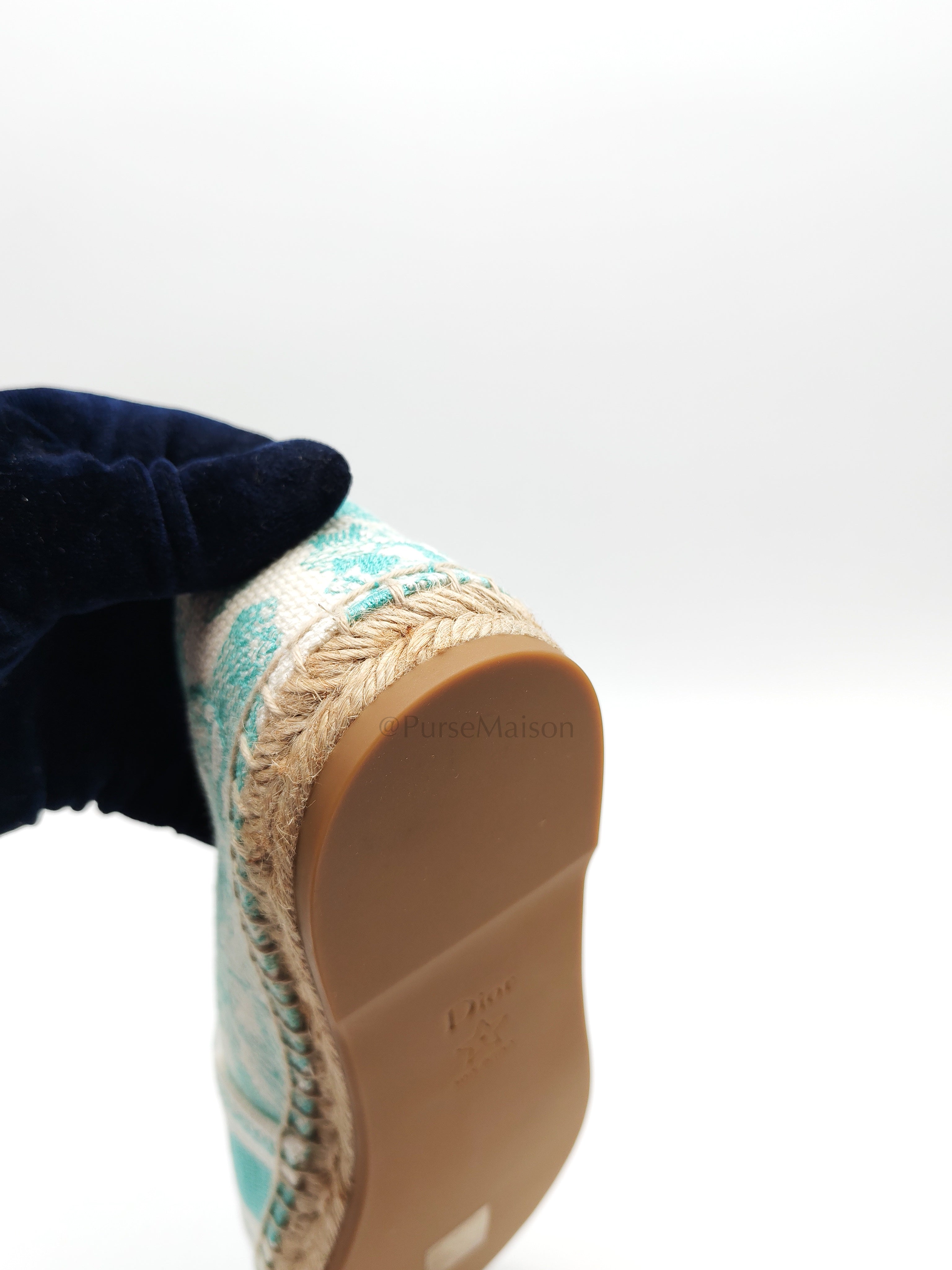 Granville Aquamarina Espadrille Shoes Size 41EU (26cm)