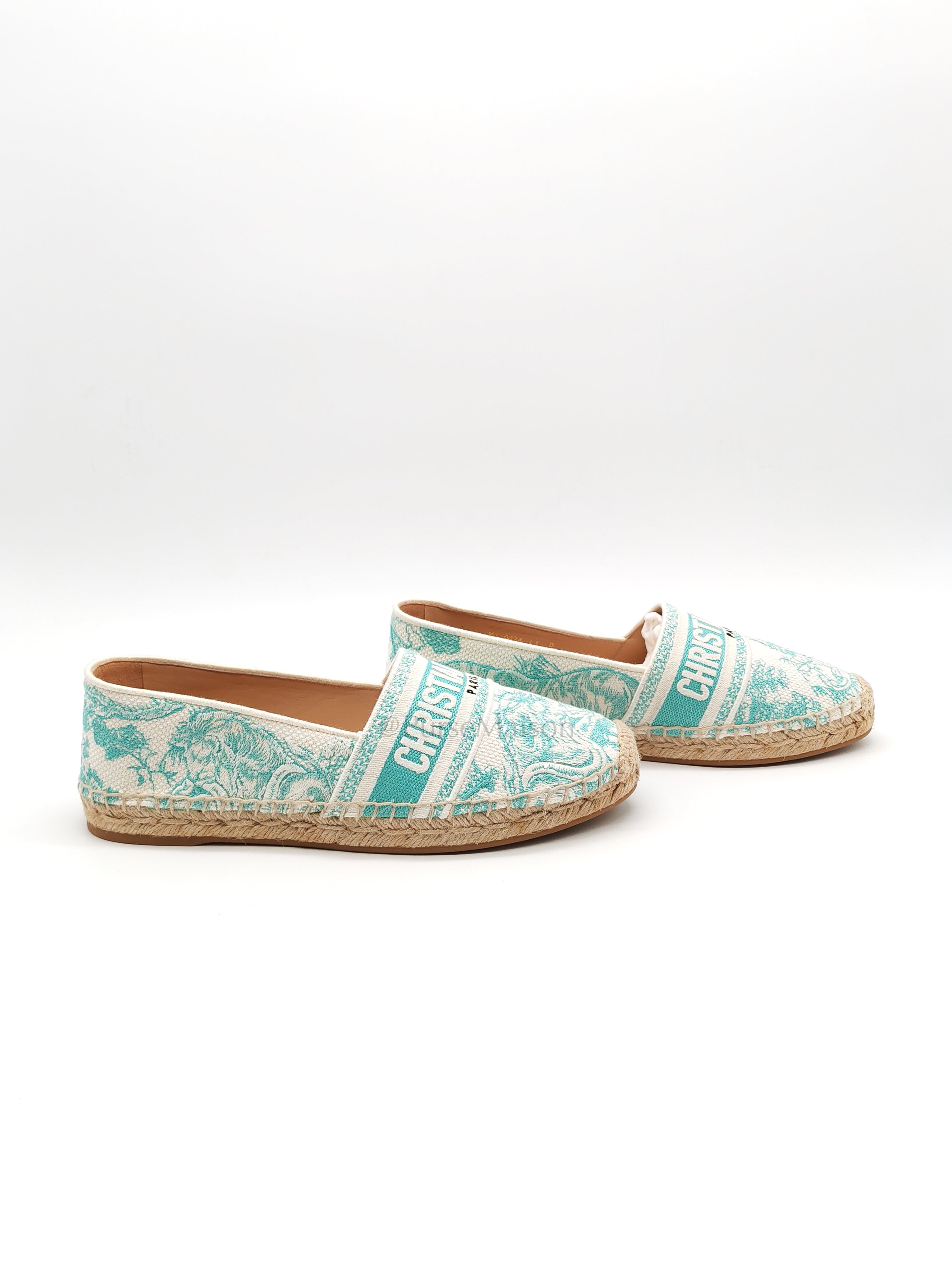 Granville Aquamarina Espadrille Shoes Size 41EU (26cm)