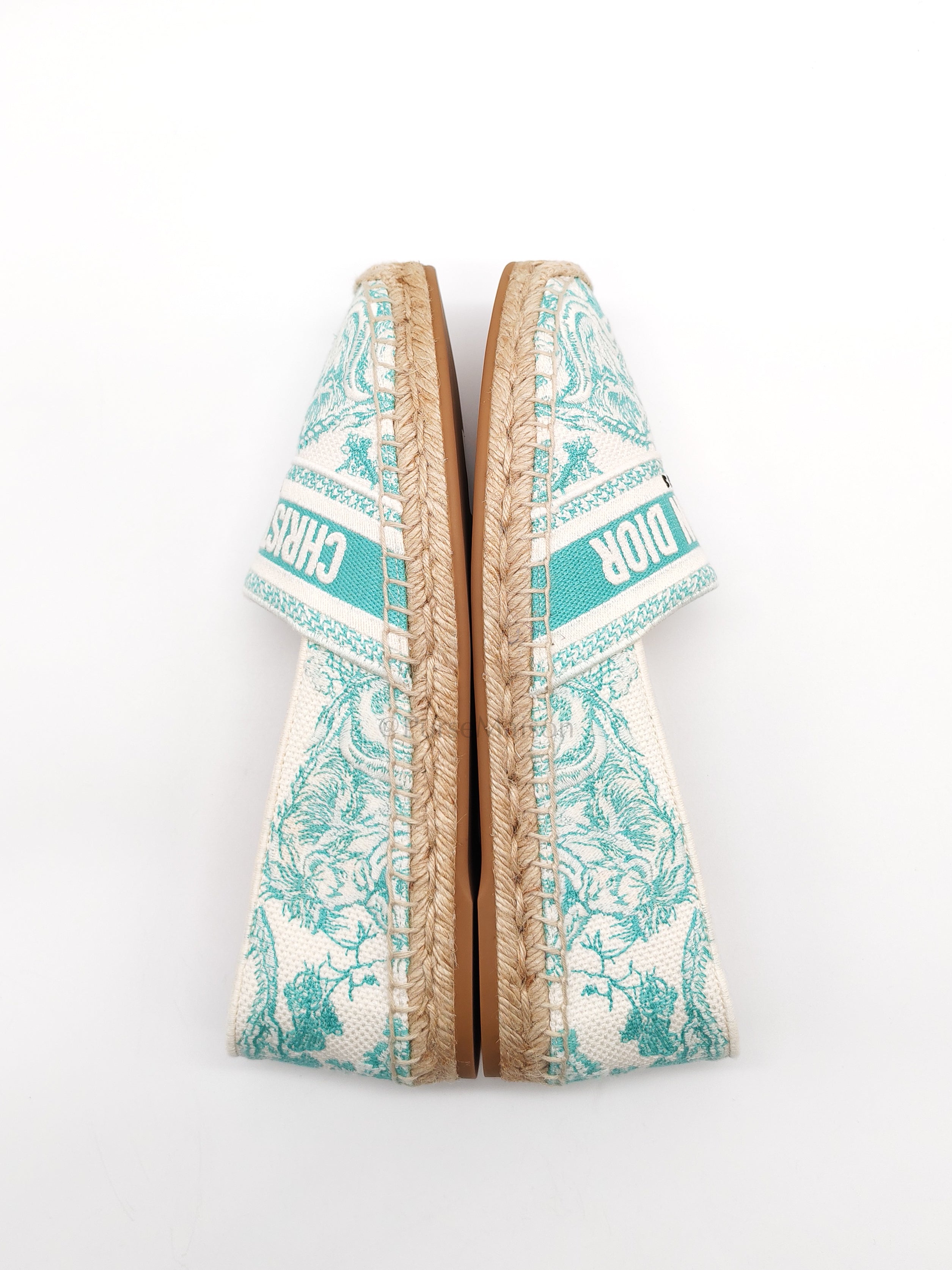 Granville Aquamarina Espadrille Shoes Size 41EU (26cm)