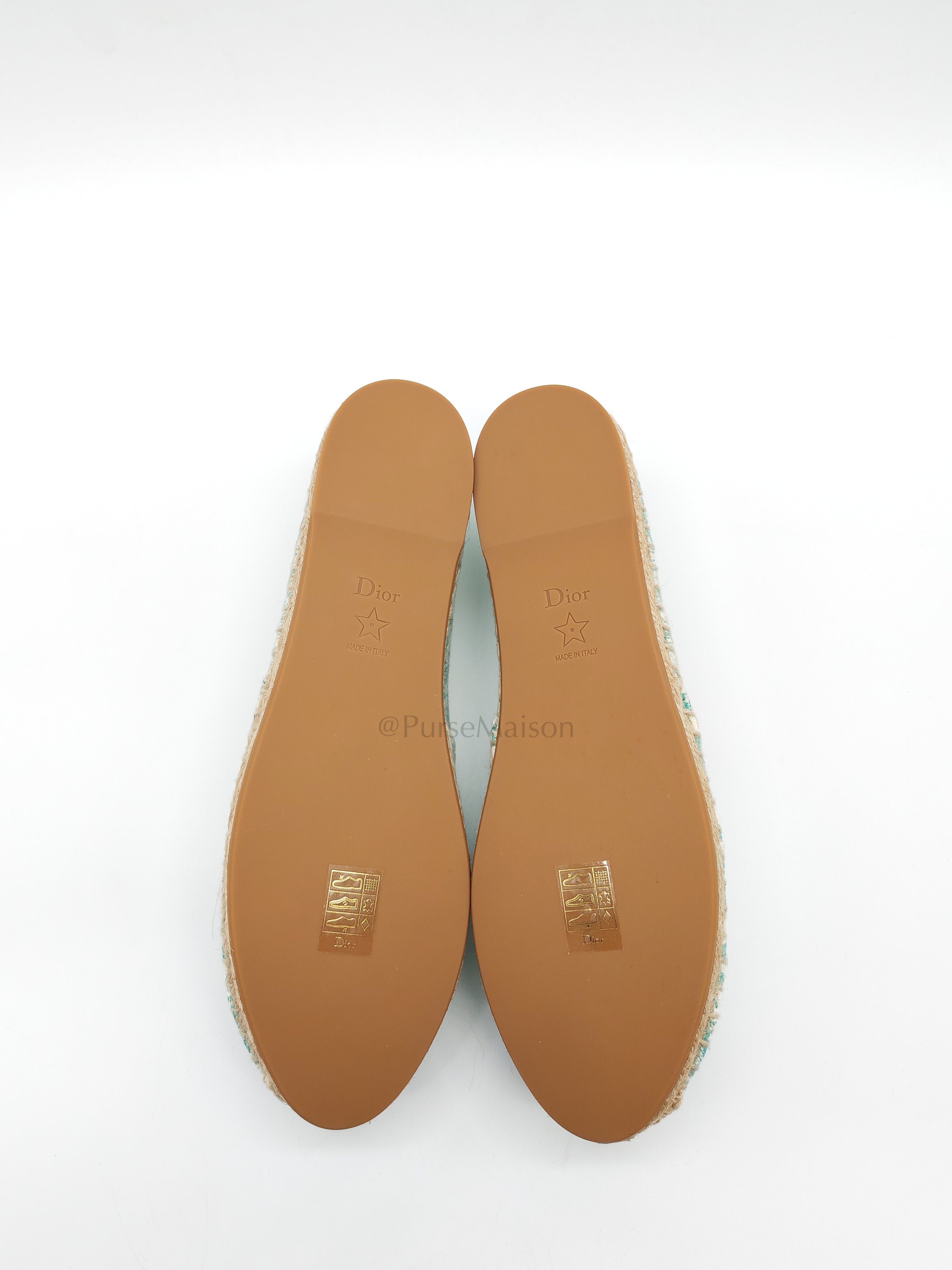 Granville Aquamarina Espadrille Shoes Size 41EU (26cm)