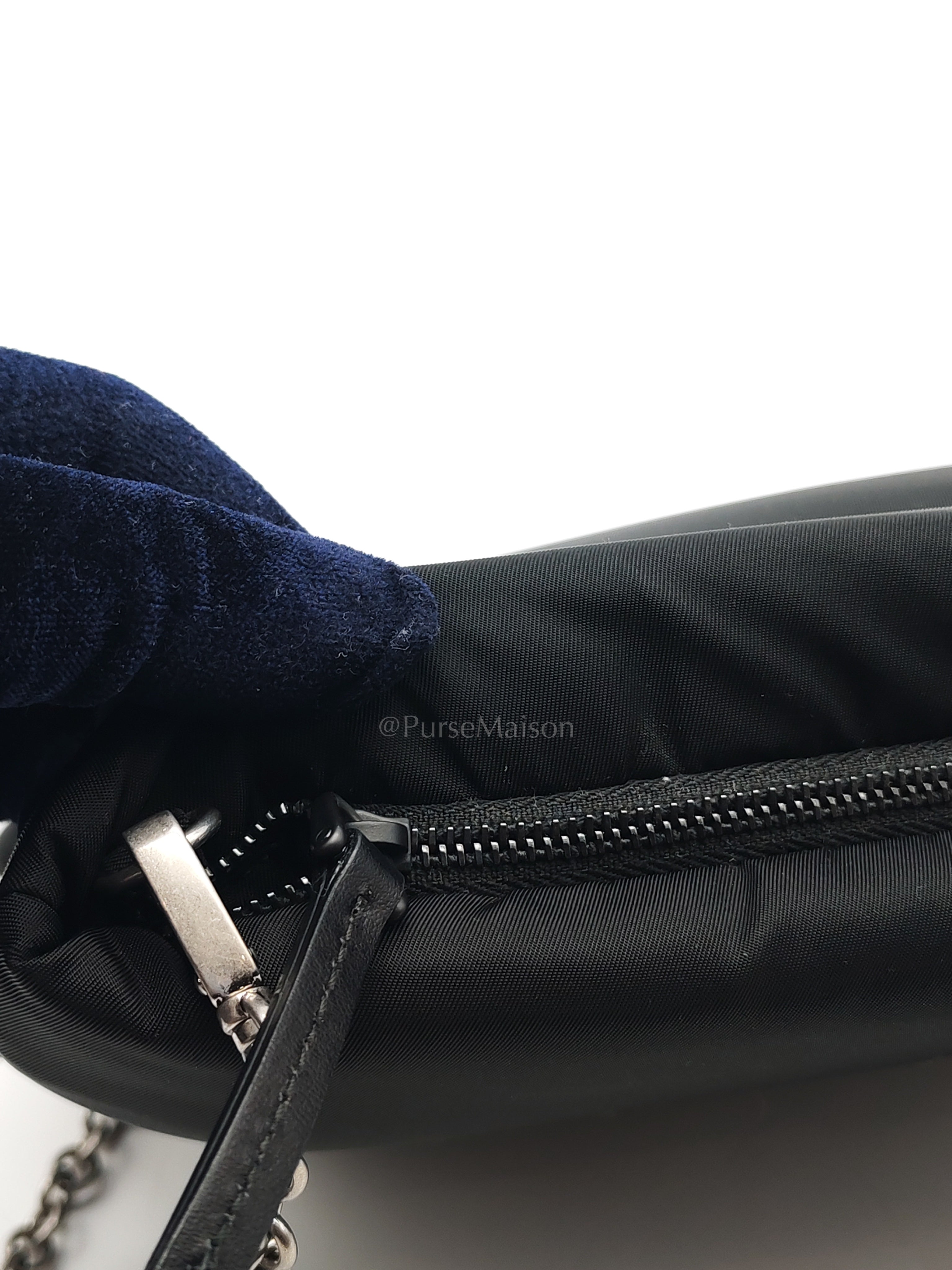Prada x Universal Studios Frankenstein Heart in Black Tessuto Nylon Pouch