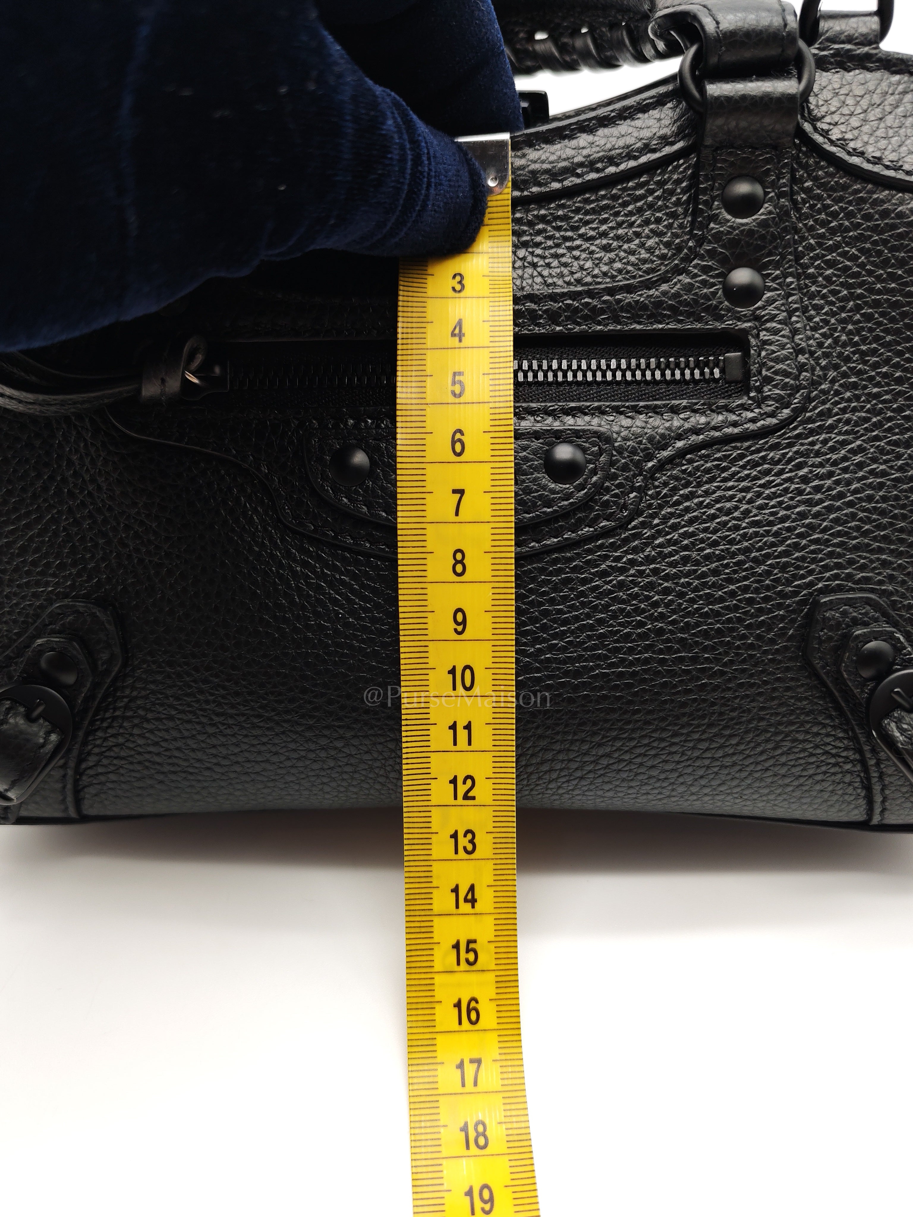 Neo Classic City Bag Mini in Black Grained Calfskin Leather